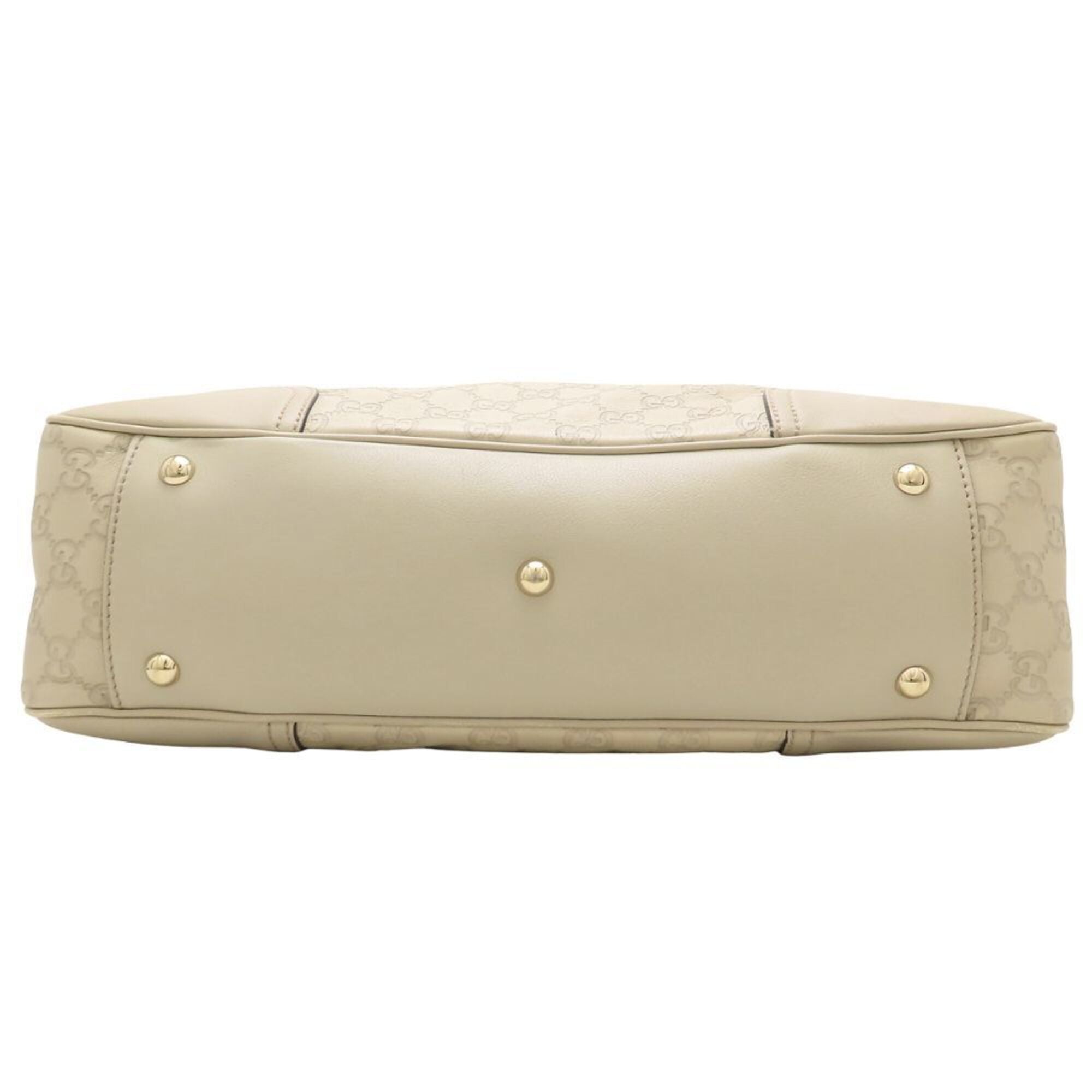 Gucci Ivory Leather Tote Bag (Pre-Owned)
