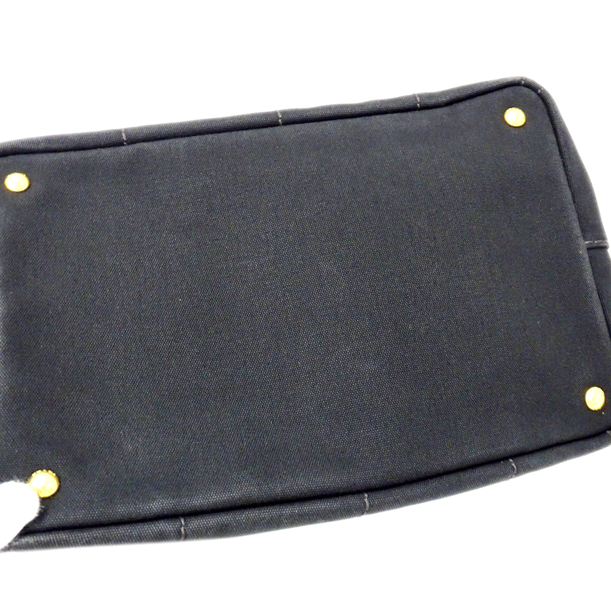 Prada Black Canvas Handbag Shoulder Bag Tote Bag (Pre-Owned)