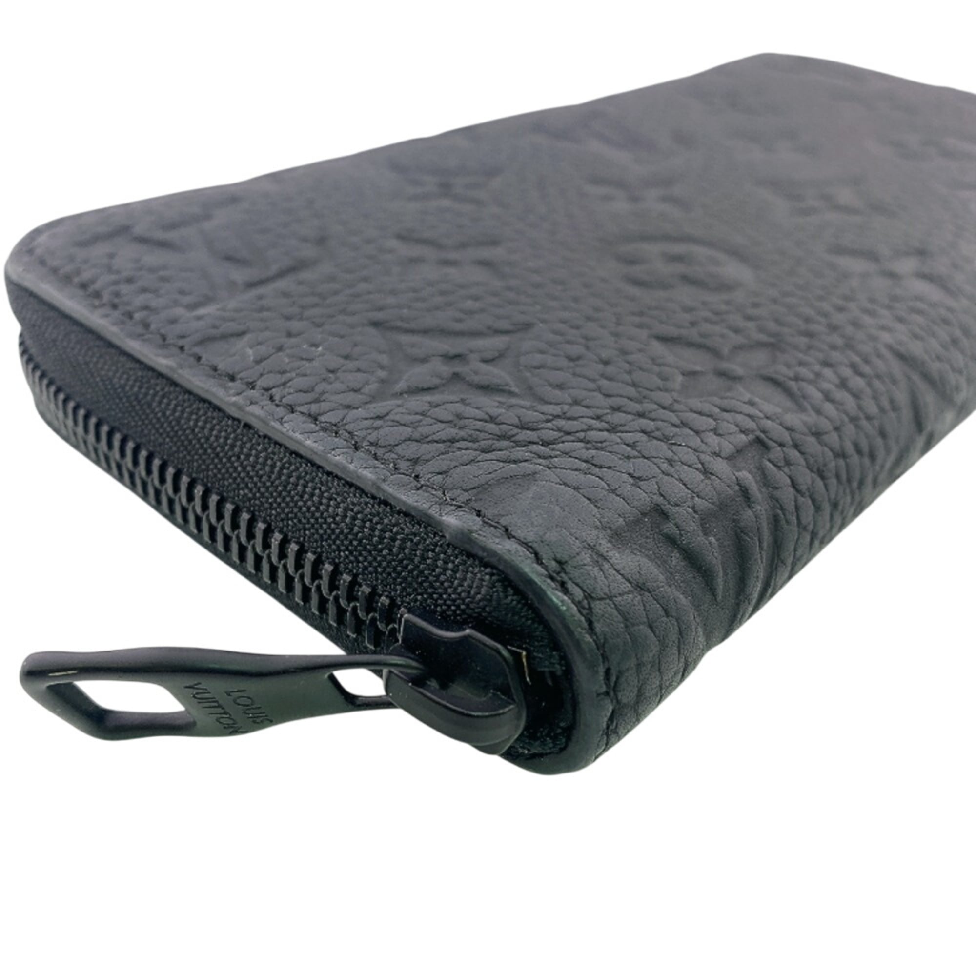 Louis Vuitton Taurillon Black Leather Long Wallet (Bi-Fold) (Pre-Owned)