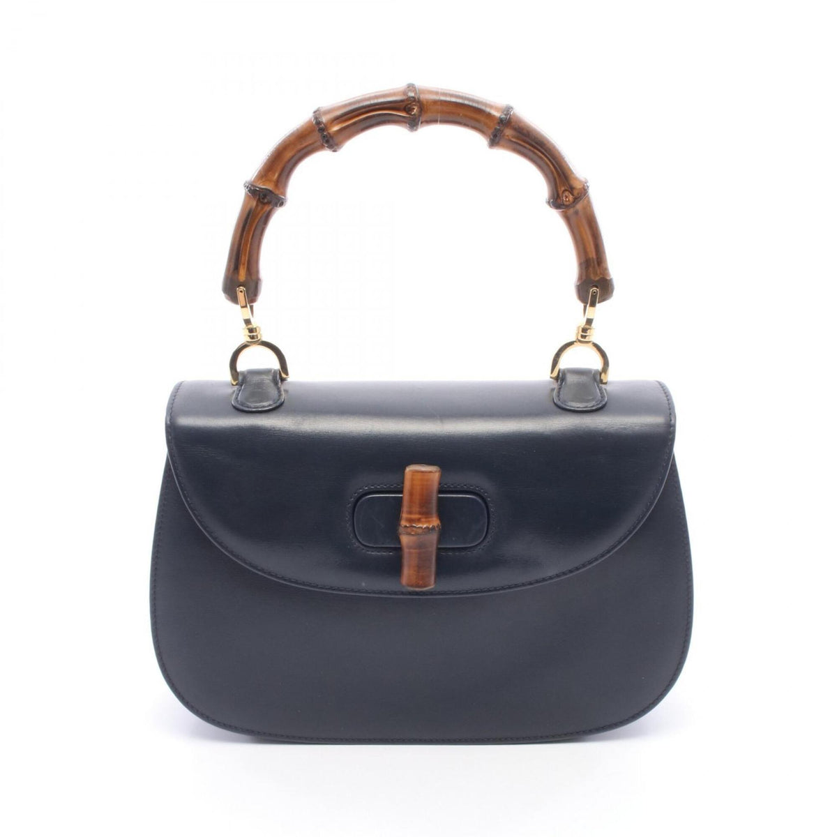Gucci Navy Leather Handbag (Pre-Owned)
