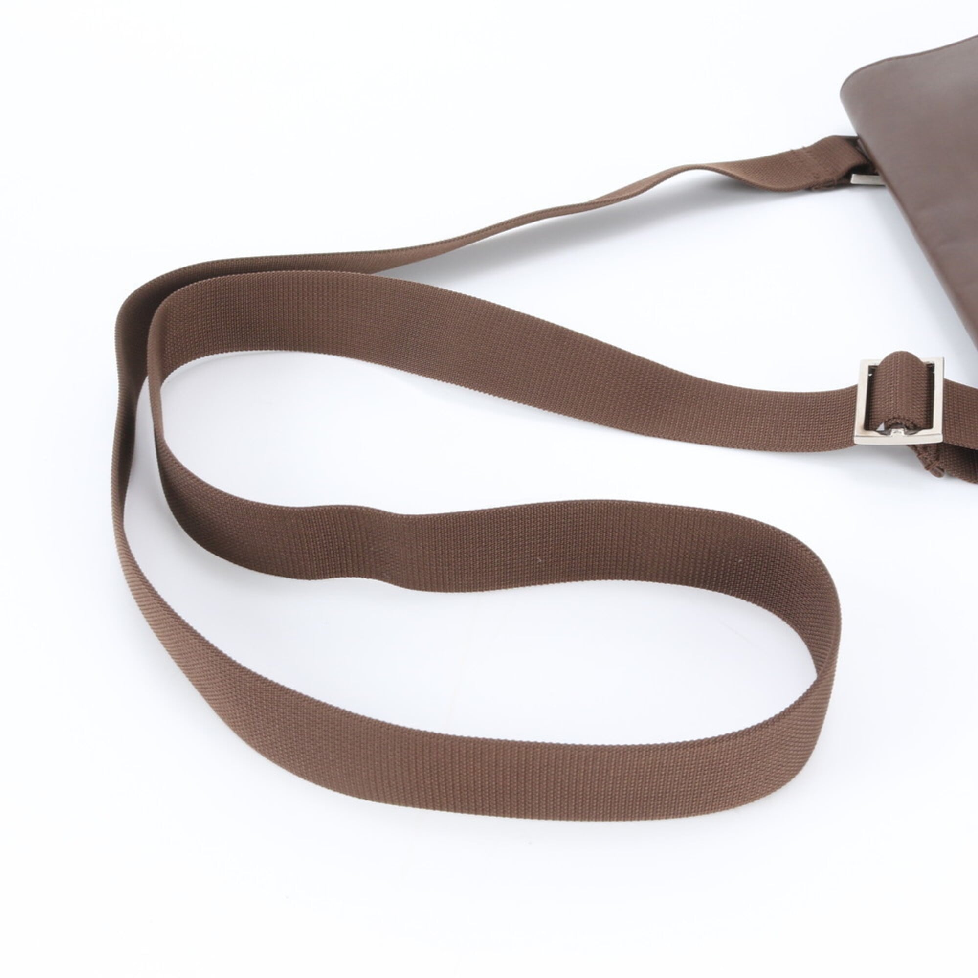 Gucci Gg Canvas Brown Gg Canvas Leather Shoulder Bag (Pre-Owned)