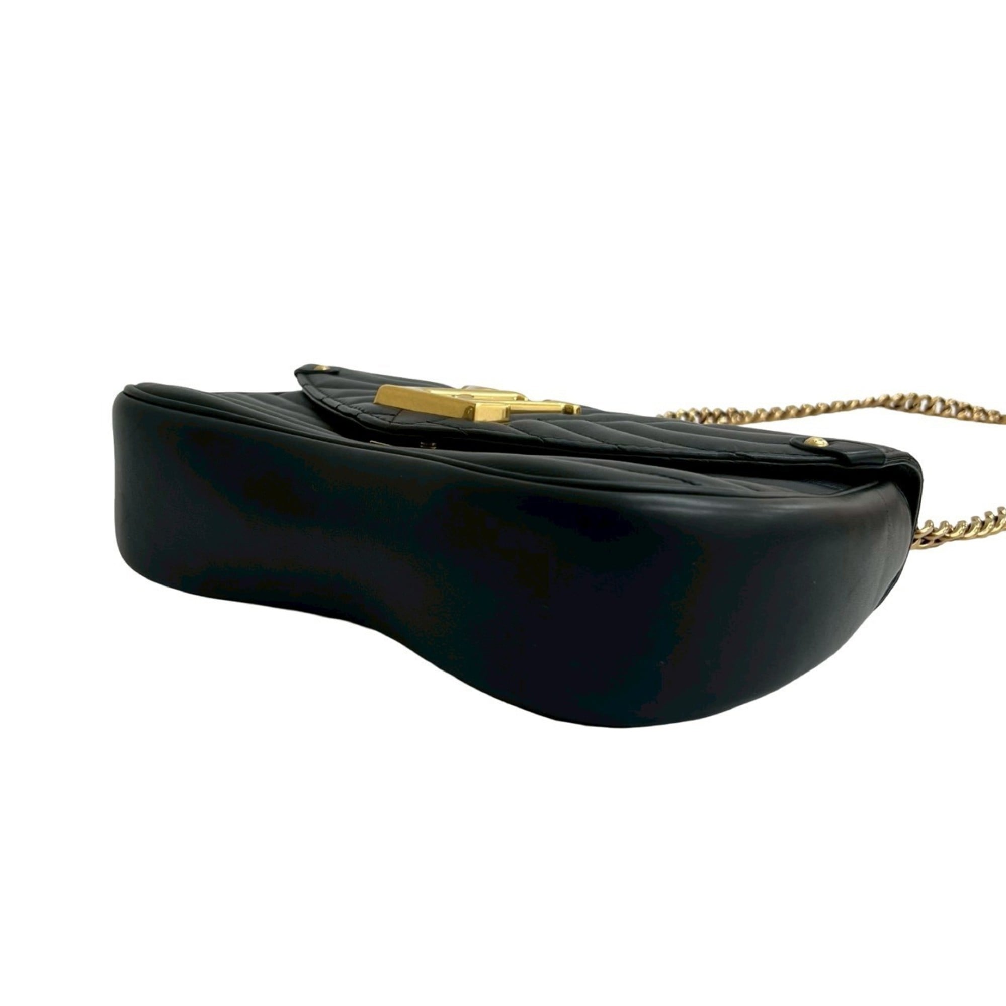 Louis Vuitton Black Leather Handbag Shoulder Bag (Pre-Owned)