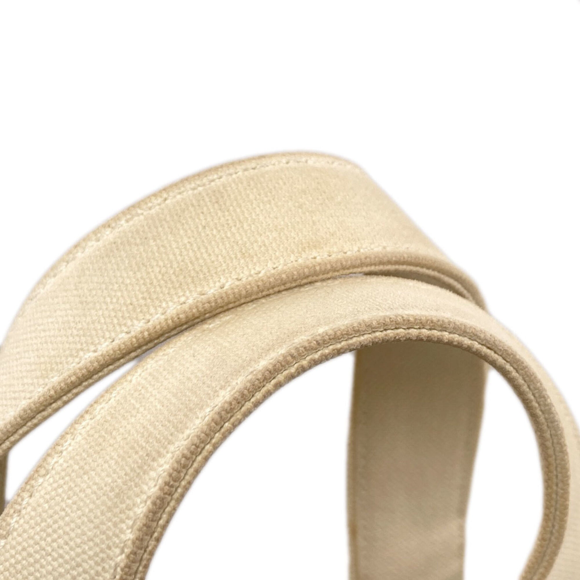Chanel Gray White Canvas Handbag (Pre-Owned)