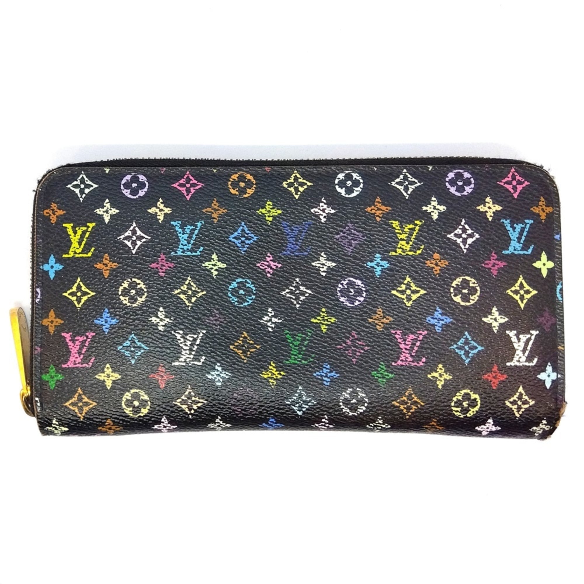 Louis Vuitton Black Multi-Color Noir Monogram Multicolore Long Wallet (Bi-Fold) (Pre-Owned)