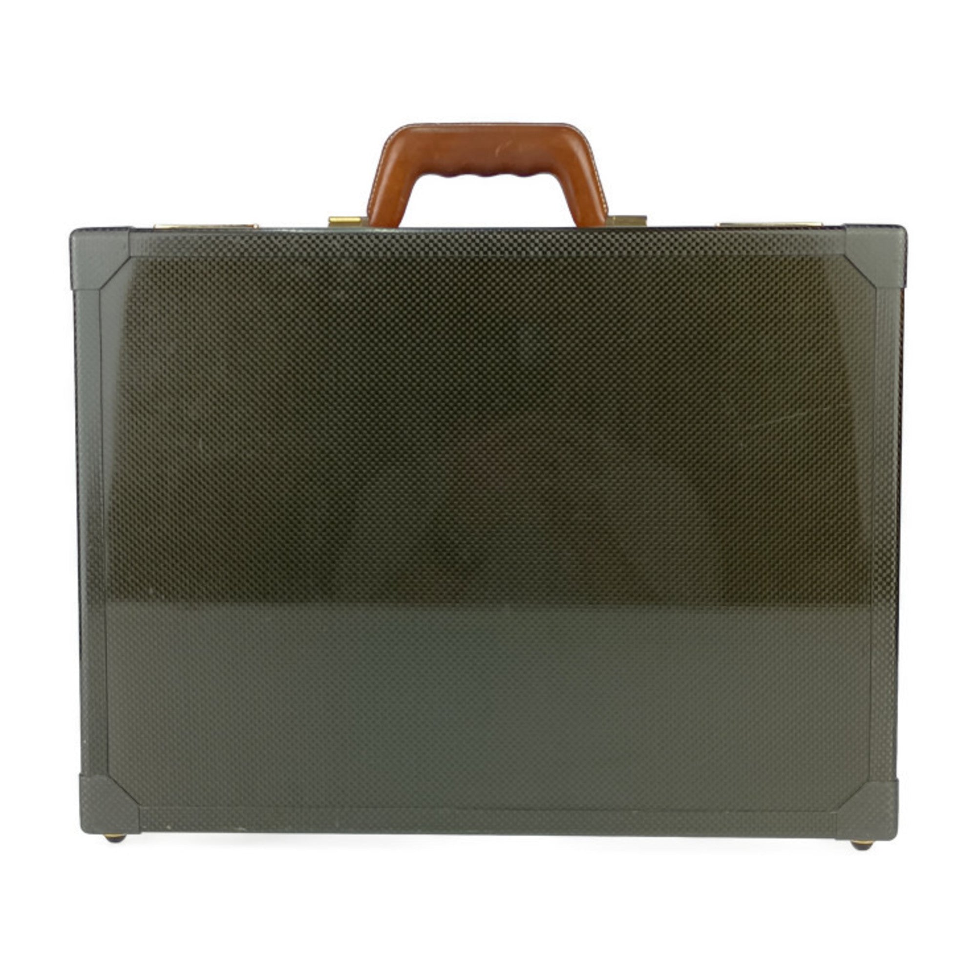 Hermes Black Leather Attaché Case Briefcase Handbag (Pre-Owned)