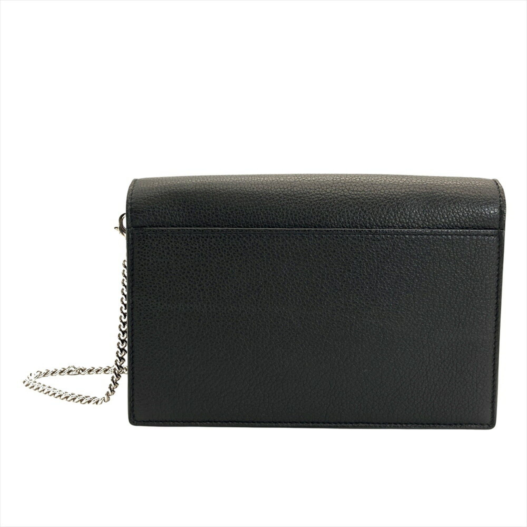 Louis Vuitton Black Leather Pochette Shoulder Bag (Pre-Owned)