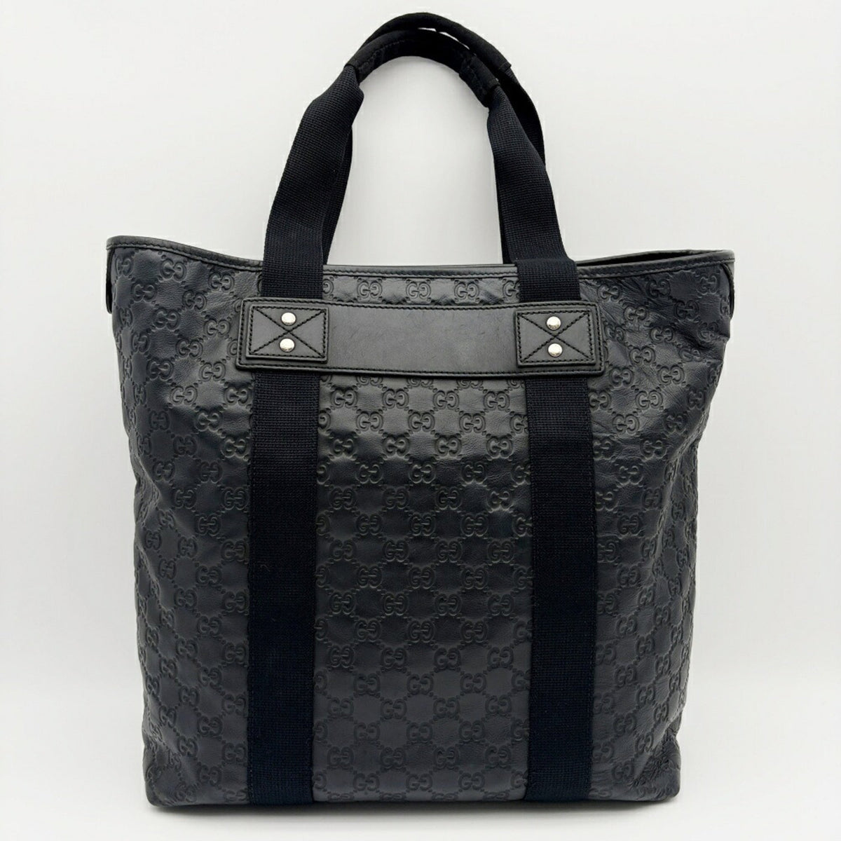 Gucci Black Leather Tote Bag (Pre-Owned)