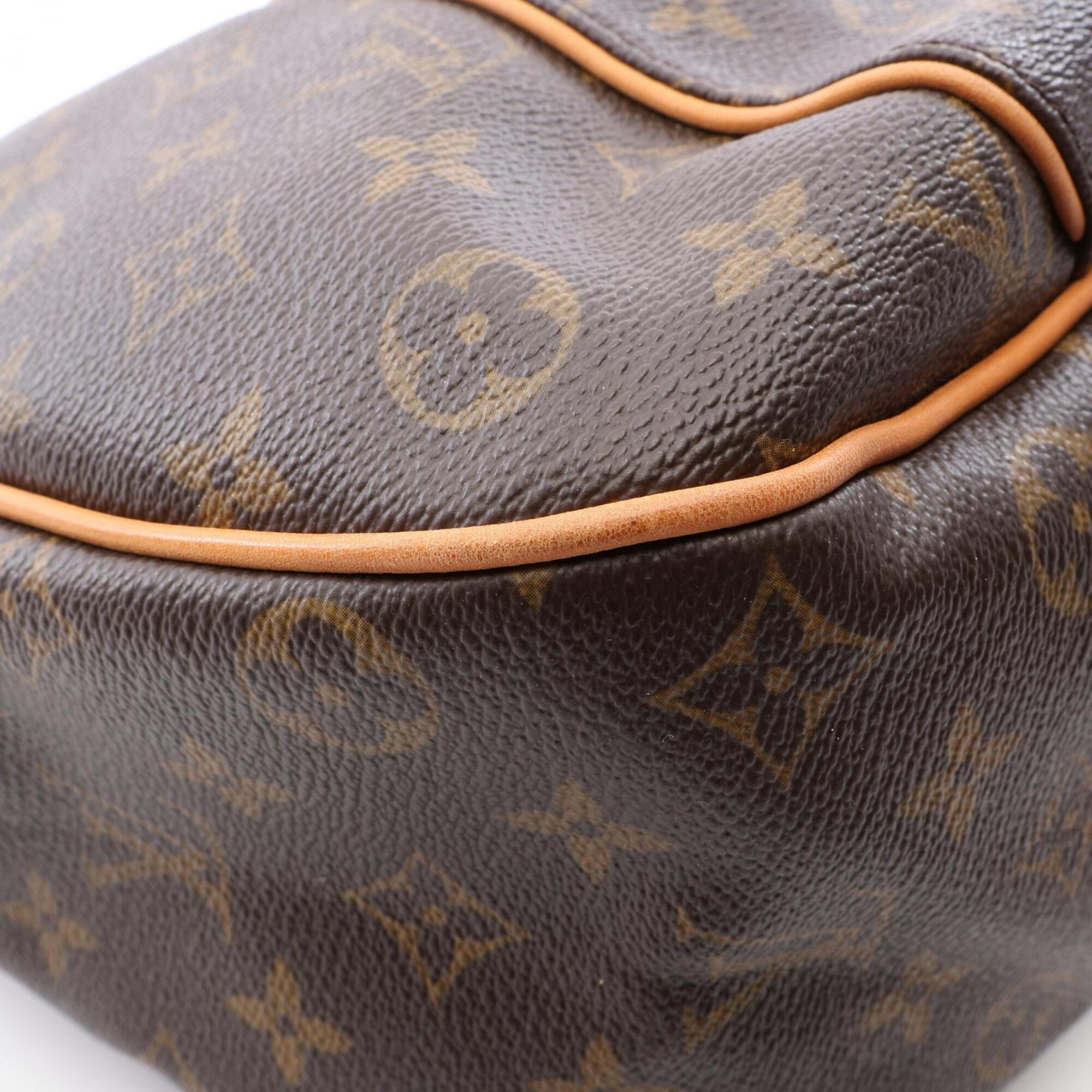 Louis Vuitton Brown Monogram Coated Canvas Leather Handbag Shoulder Bag (Pre-Owned)