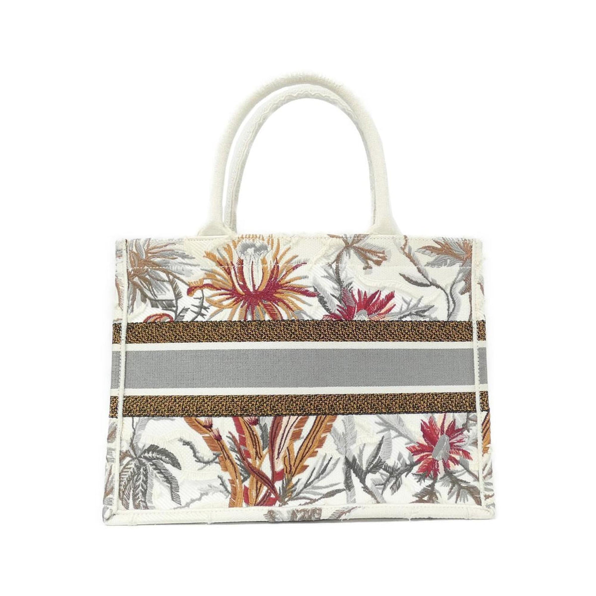 Christian Dior Multi-Color White Canvas Handbag (Pre-Owned)