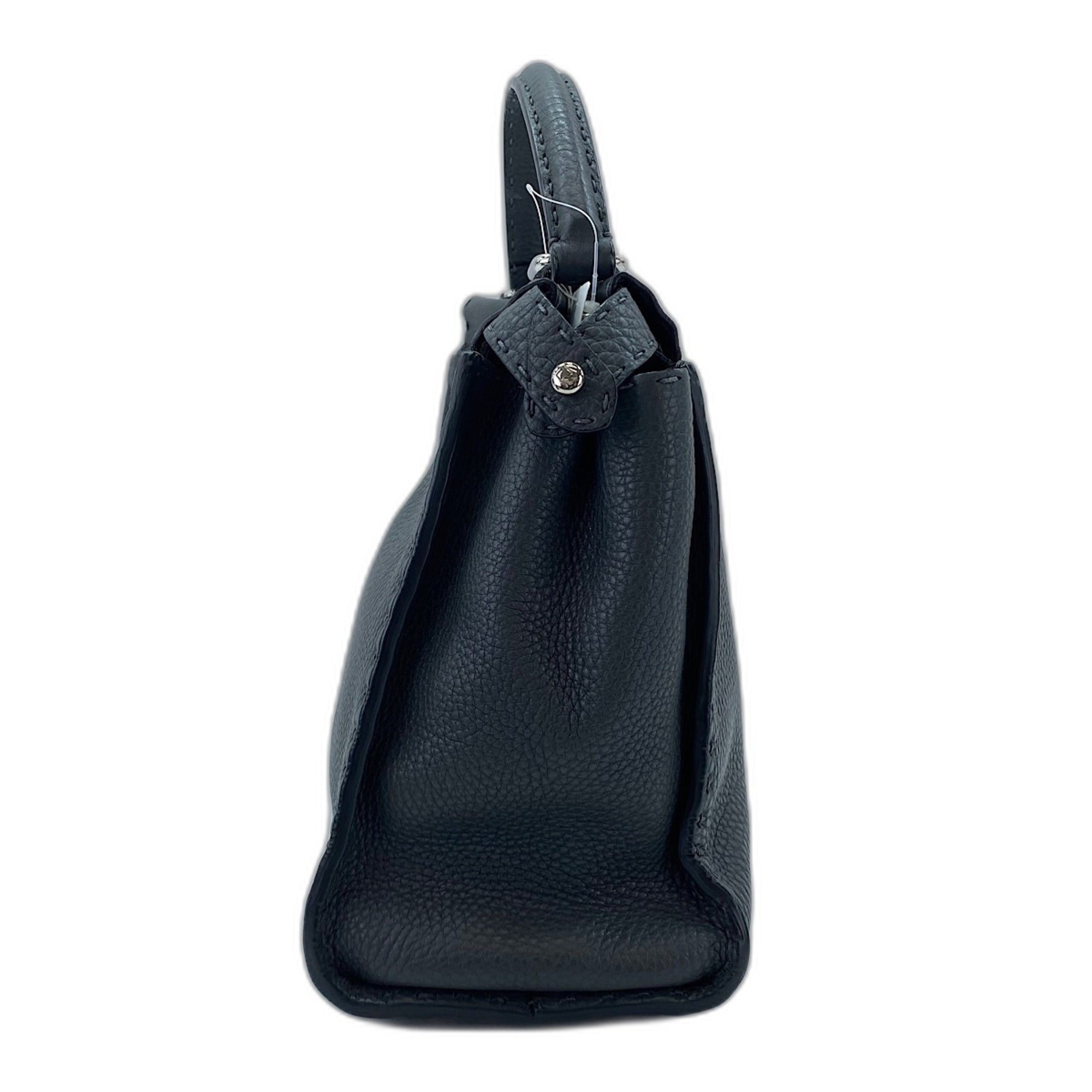 Fendi Peekaboo Gray Handbag Shoulder Bag (Pre-Owned)