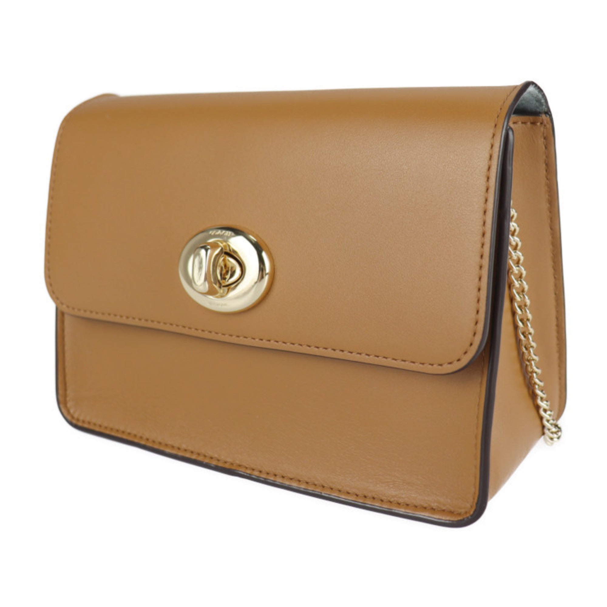 Coach Brown Leather Clutch Bag Shoulder Bag (Pre-Owned)