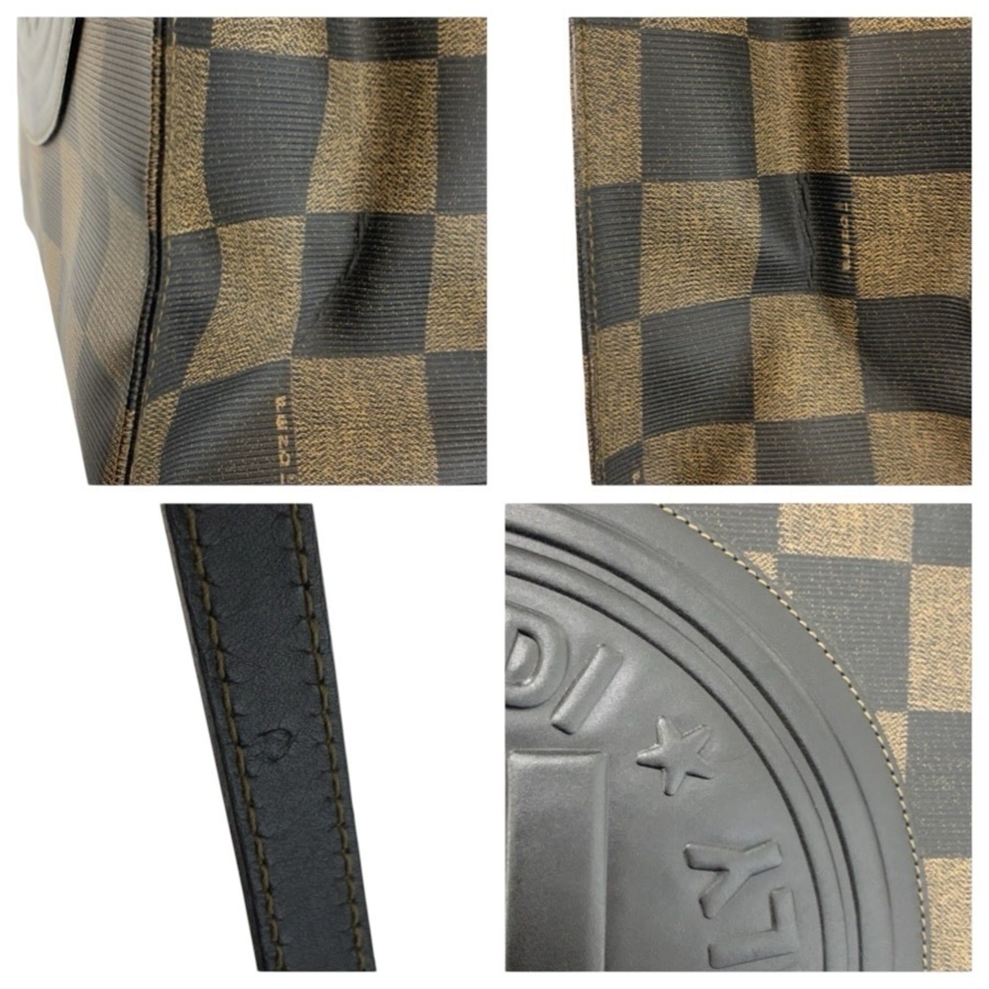 Fendi Black Brown Pvc Shoulder Bag Tote Bag (Pre-Owned)