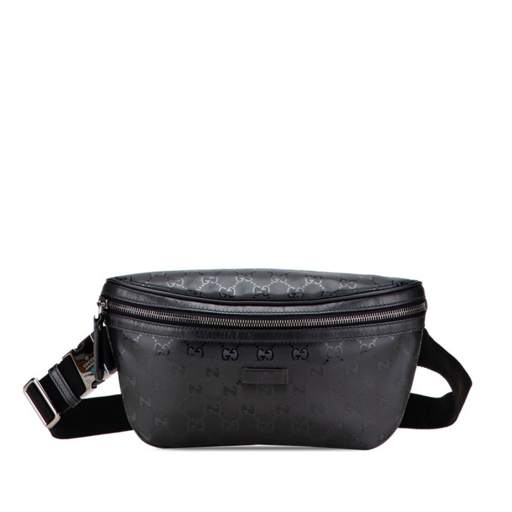 Gucci Black Pvc Leather Fanny Pack Sling Bag (Pre-Owned)