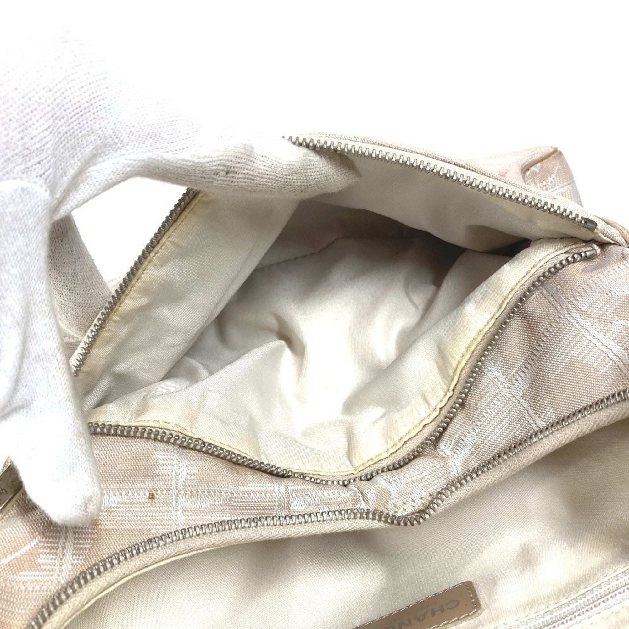 Chanel New Travel Line Beige Nylon Leather Backpack (Pre-Owned)