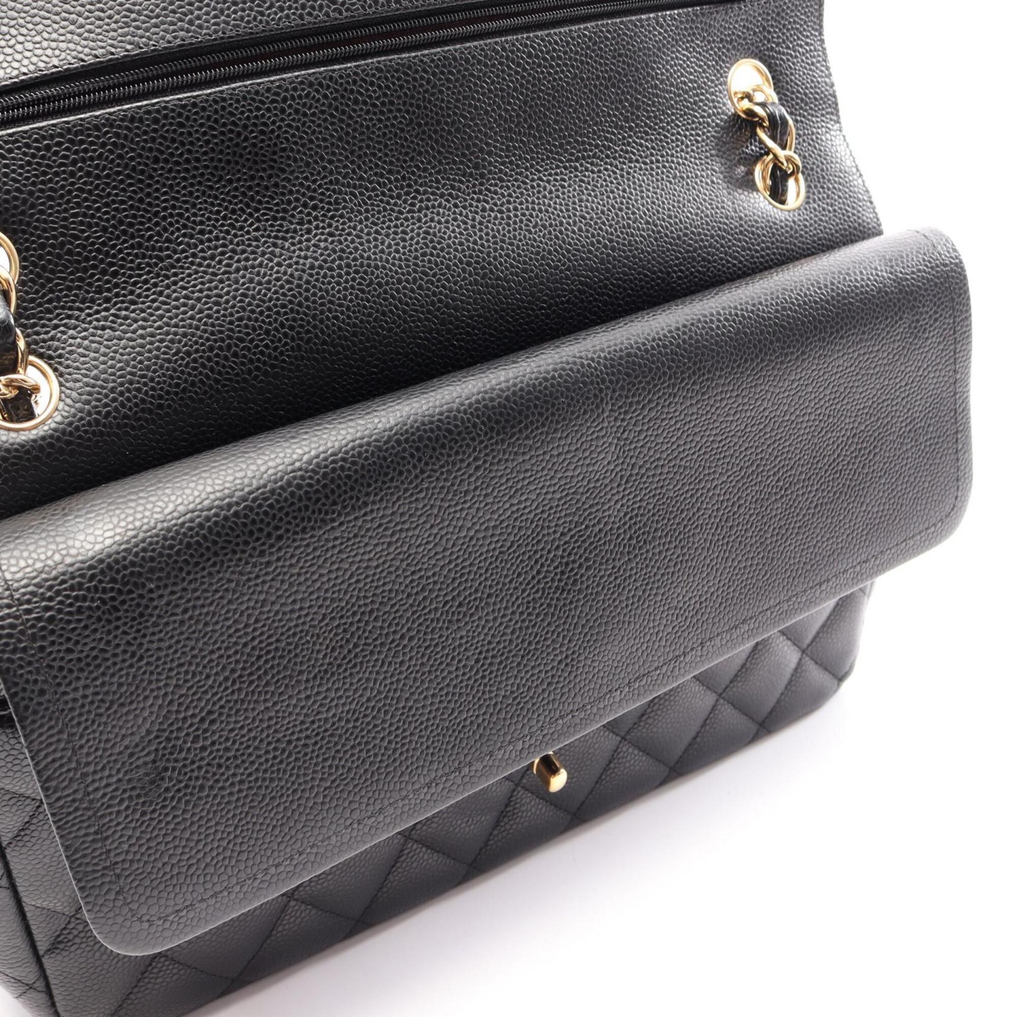 Chanel Black Grained Calfskin Handbag Shoulder Bag (Pre-Owned)