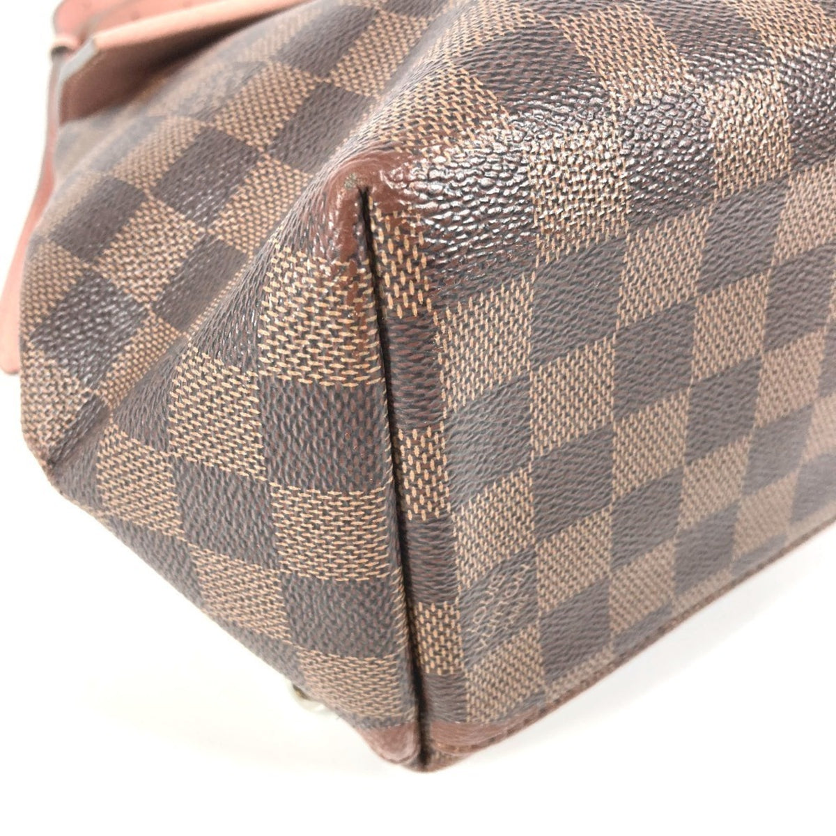 Louis Vuitton Brown Pink Damier Canvas Backpack Handbag (Pre-Owned)