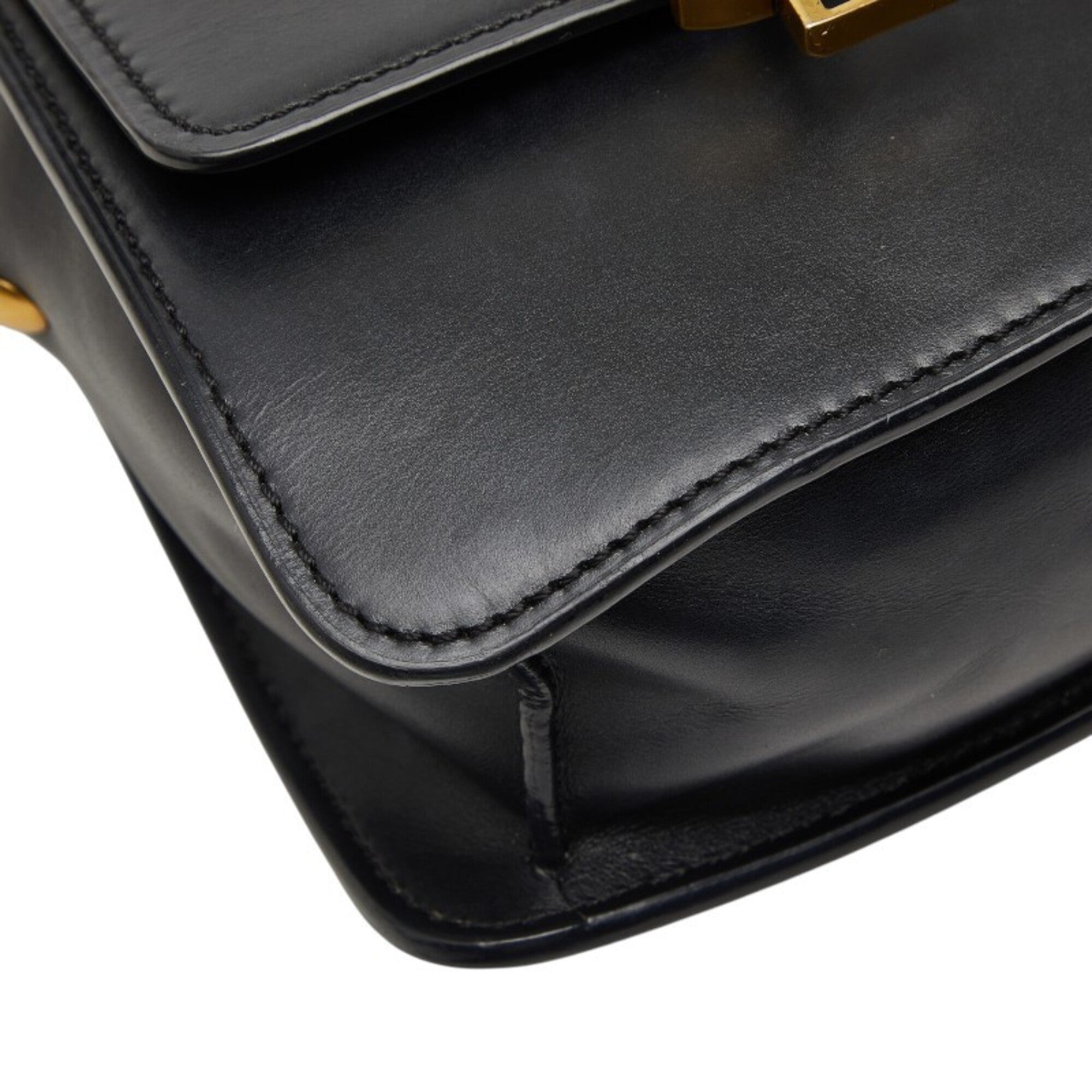 Saint Laurent Black Leather Shoulder Bag (Pre-Owned)
