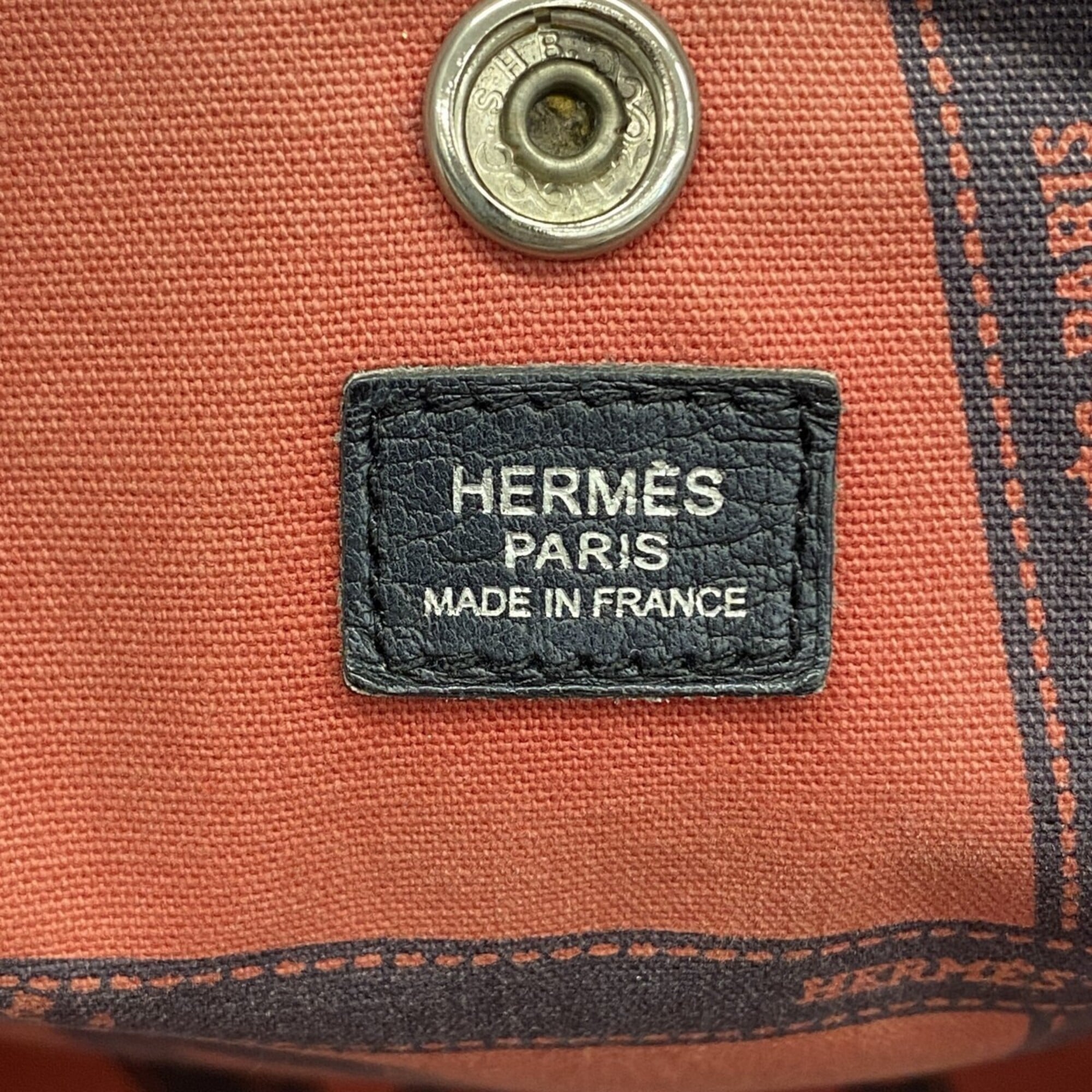 Hermes Black Toile H Tote Bag (Pre-Owned)
