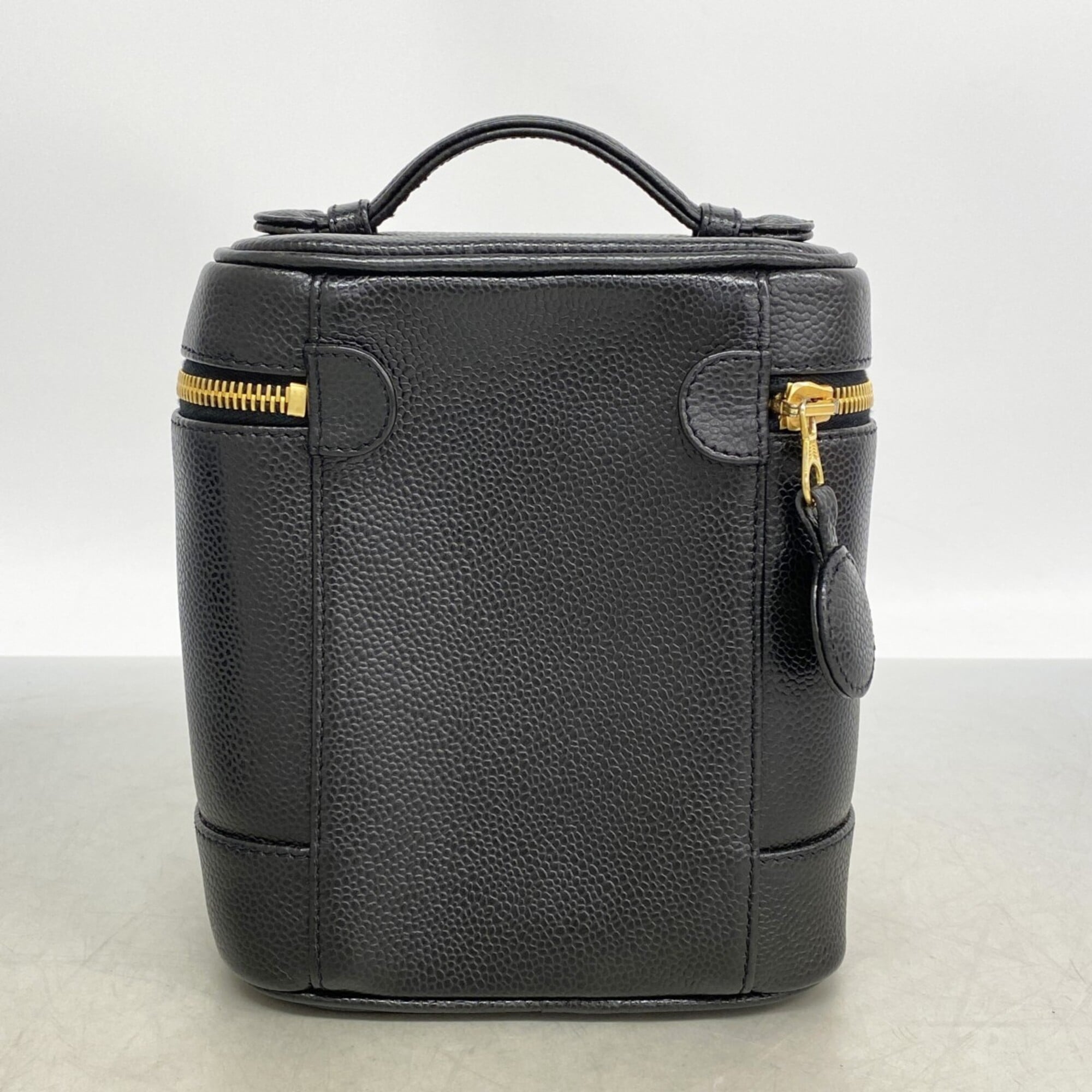 Chanel Black Grained Calfskin Vanity Bag (Pre-Owned)