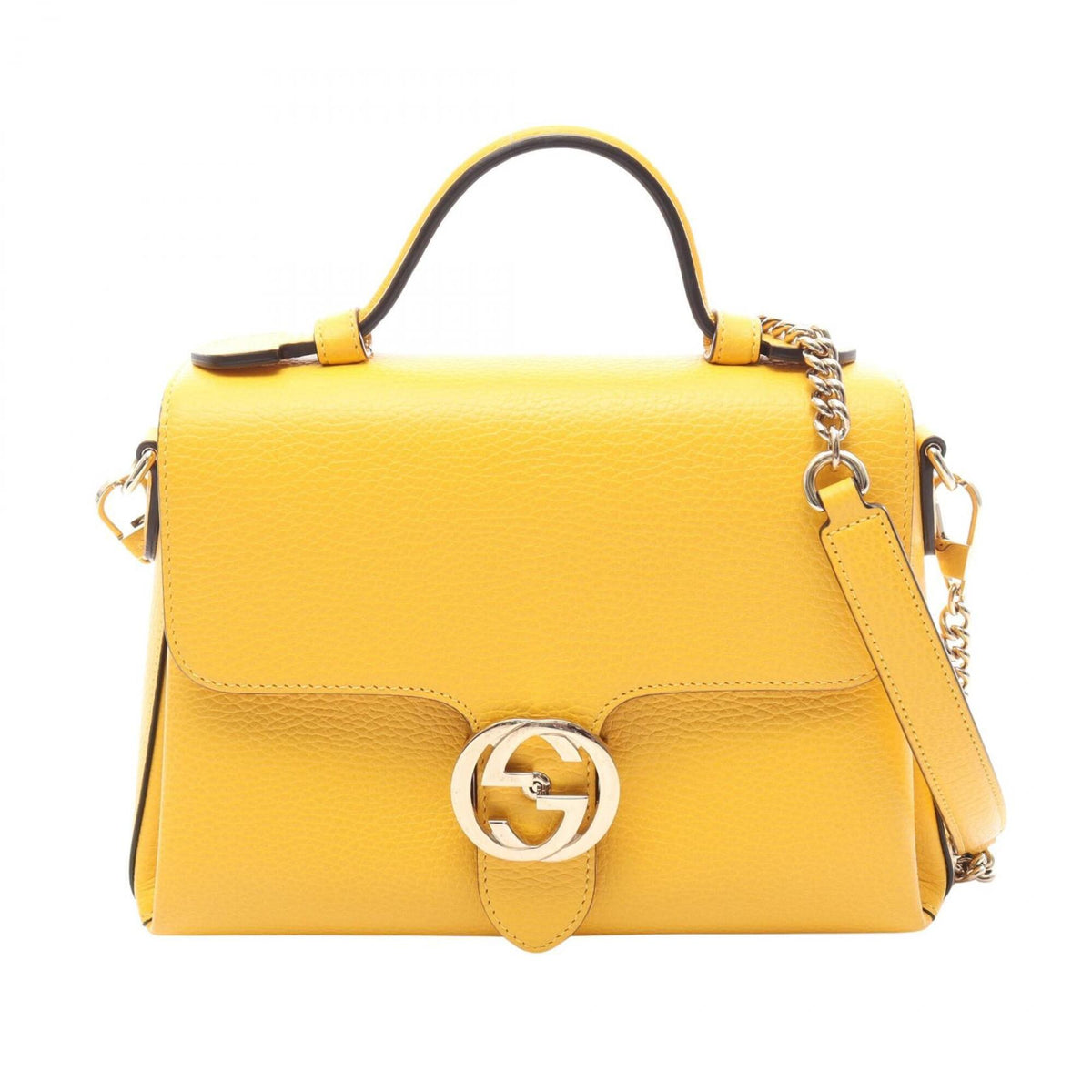Gucci Yellow Leather Handbag (Pre-Owned)