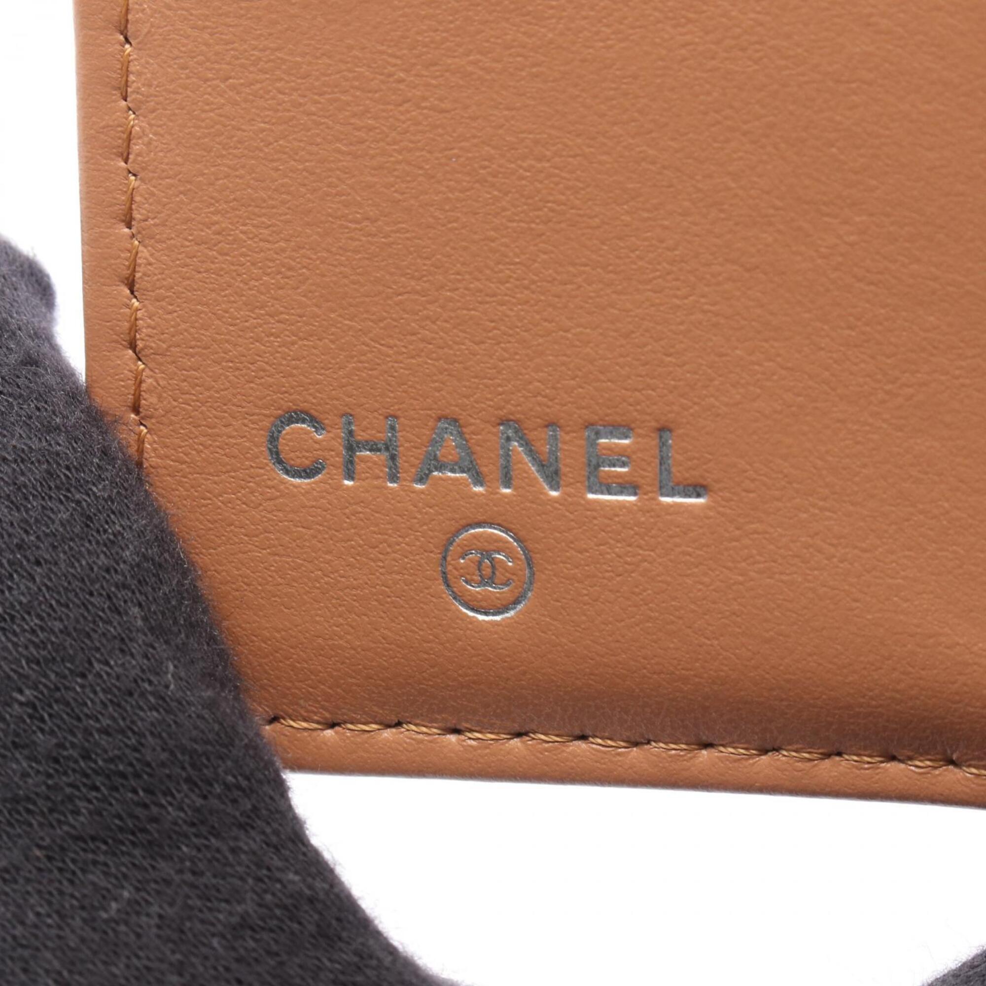 Chanel Brown Leather Wallet (Bi-Fold) (Pre-Owned)