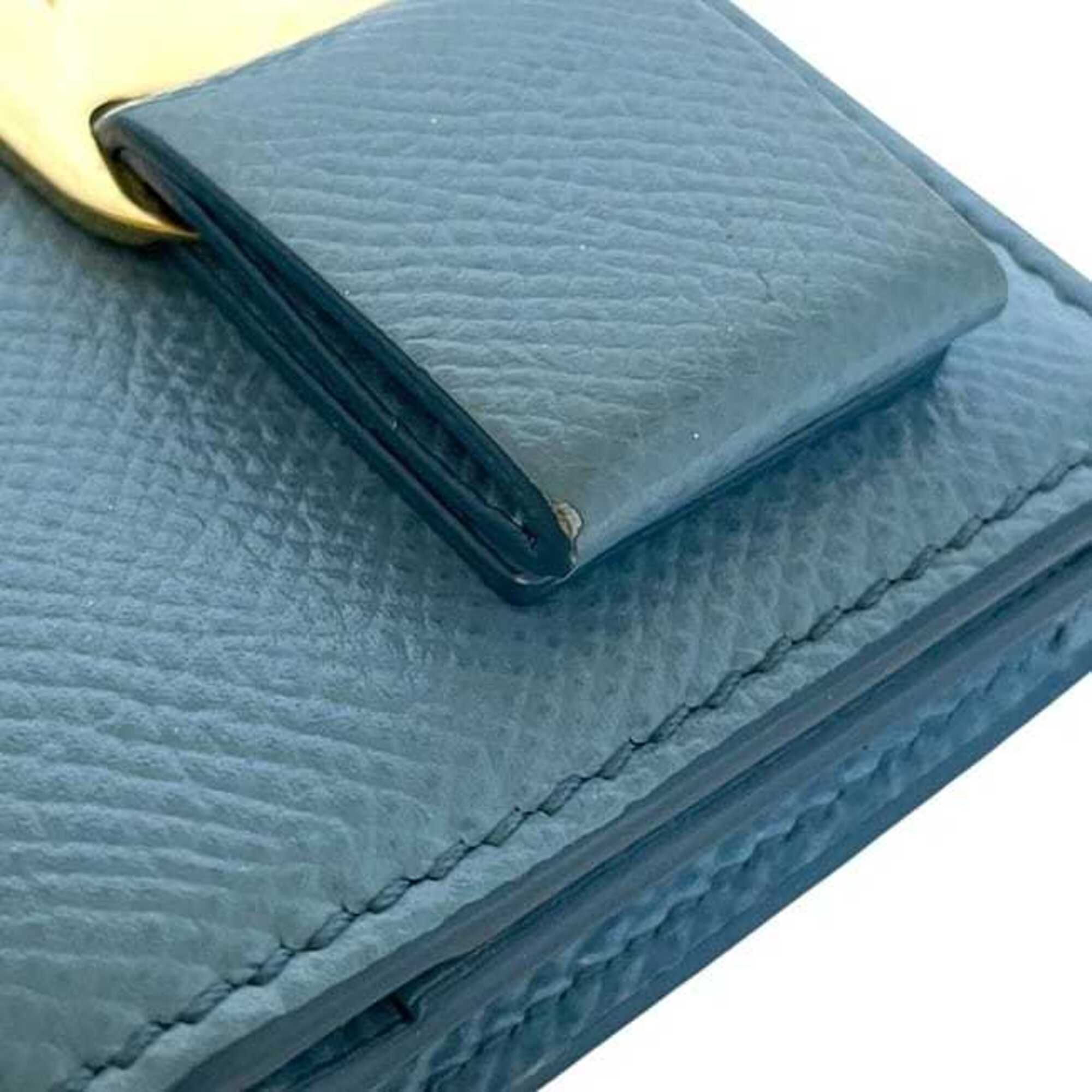 Salvatore Ferragamo Light Blue Leather Wallet (Bi-Fold) (Pre-Owned)