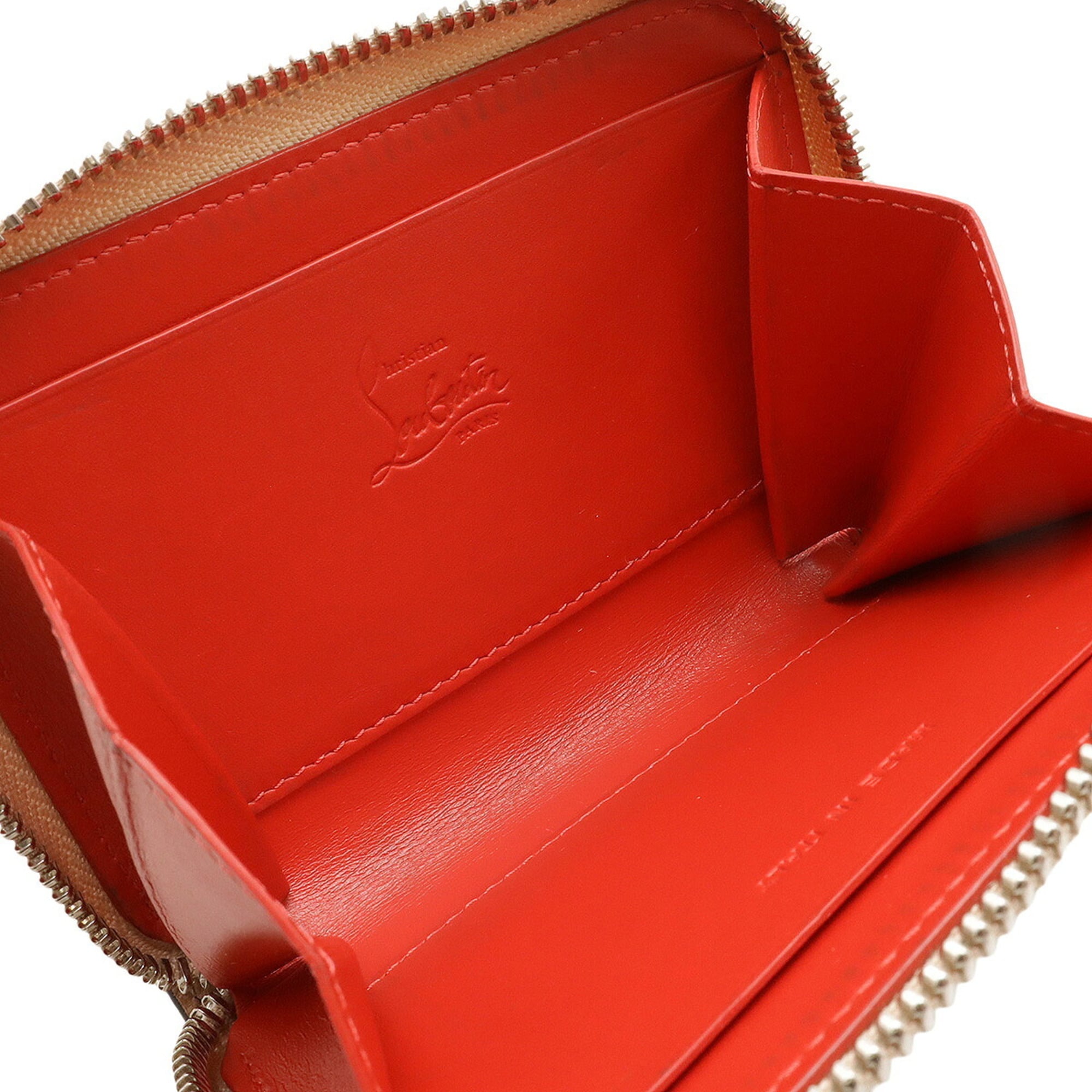 Christian Louboutin Nude Beige Pink Leather Coin Purse/Coin Case (Pre-Owned)