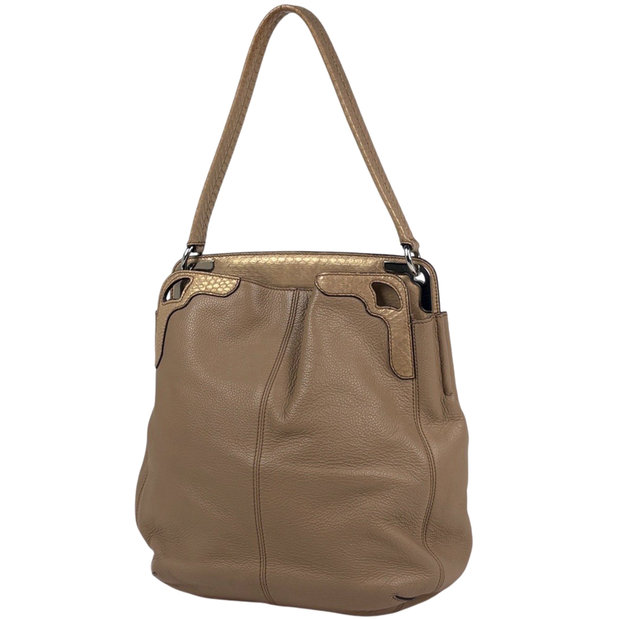 Cartier Beige Leather Shoulder Bag (Pre-Owned)