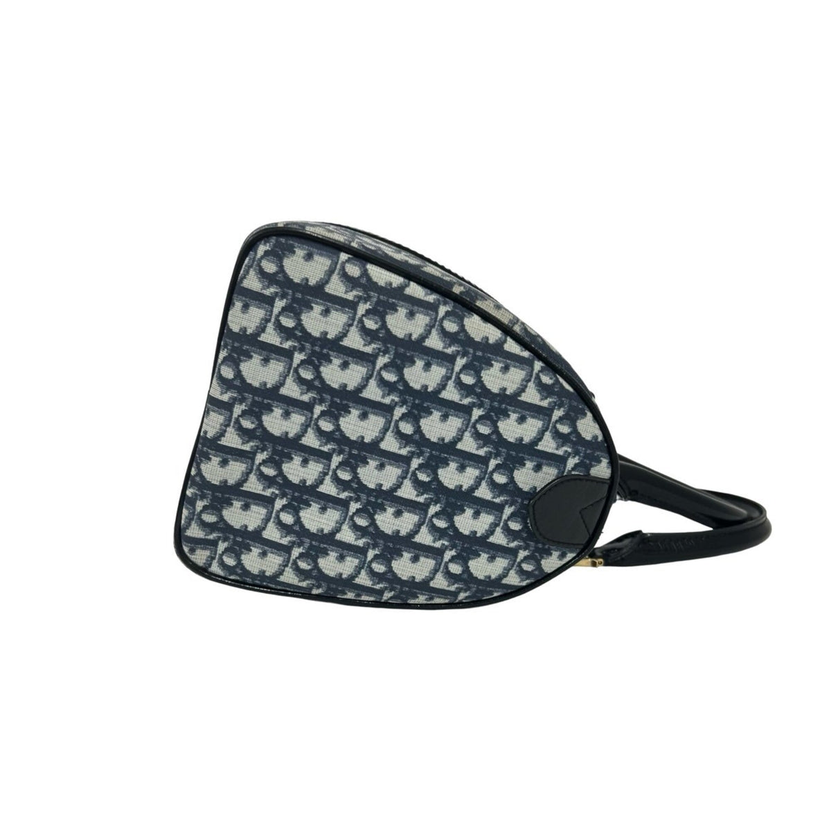 Christian Dior Navy Pvc Leather Boston Bag Handbag (Pre-Owned)