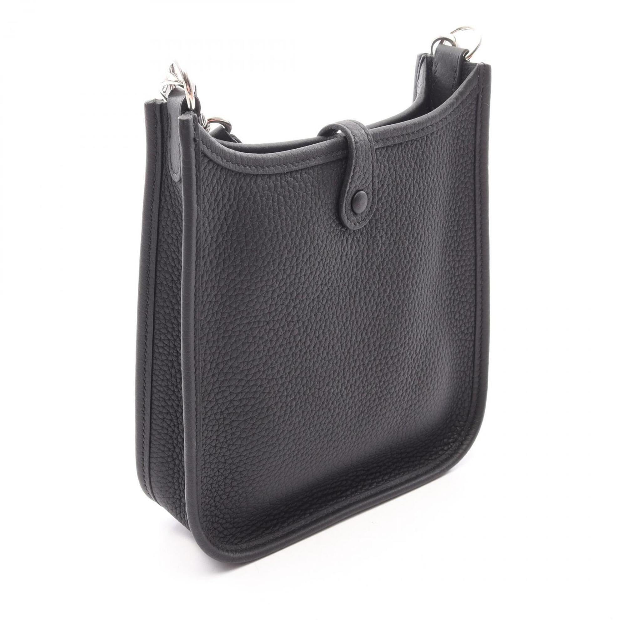 Hermes Black Taurillon Clemence Leather Handbag Shoulder Bag (Pre-Owned)