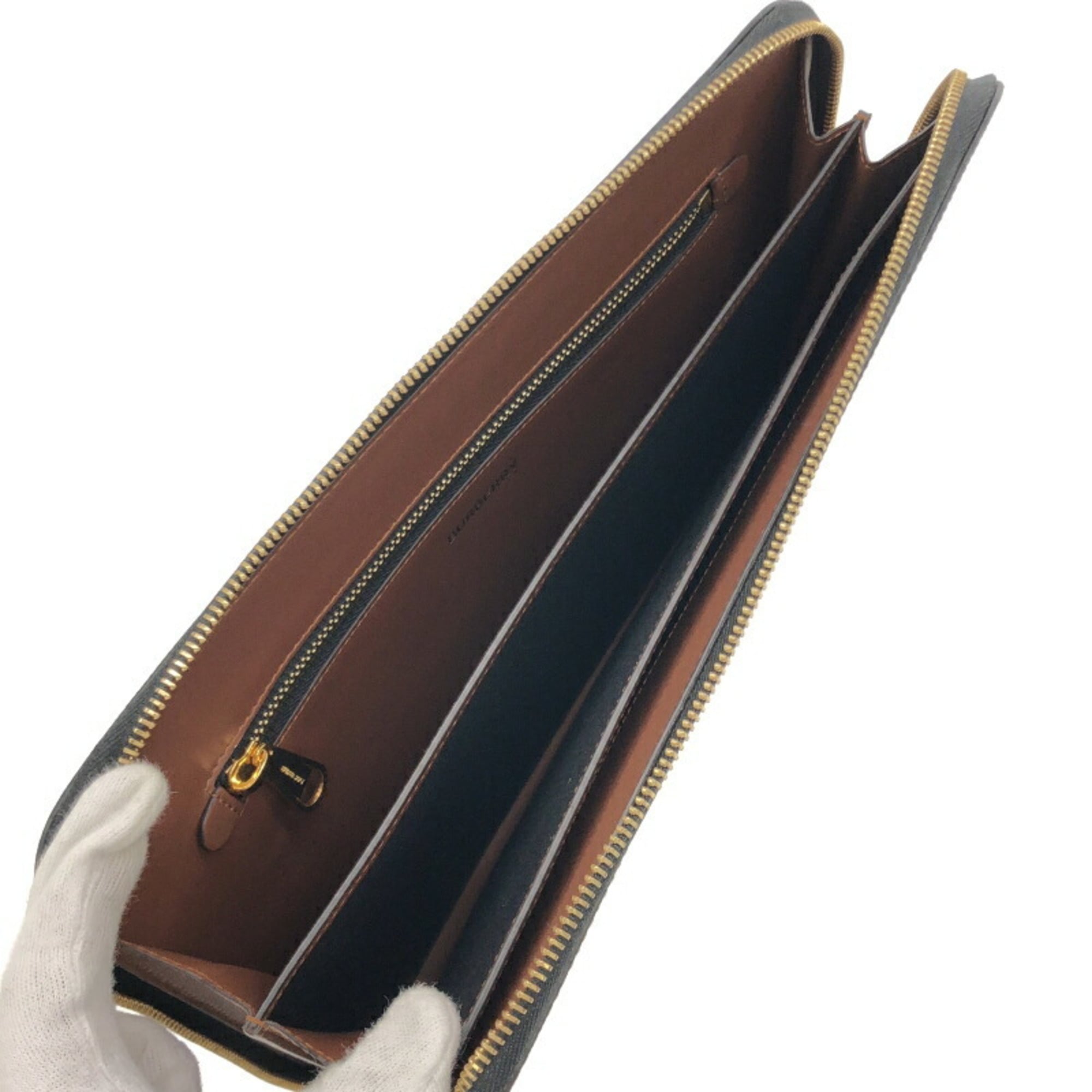 Burberry Brown Pvc Clutch Bag (Pre-Owned)