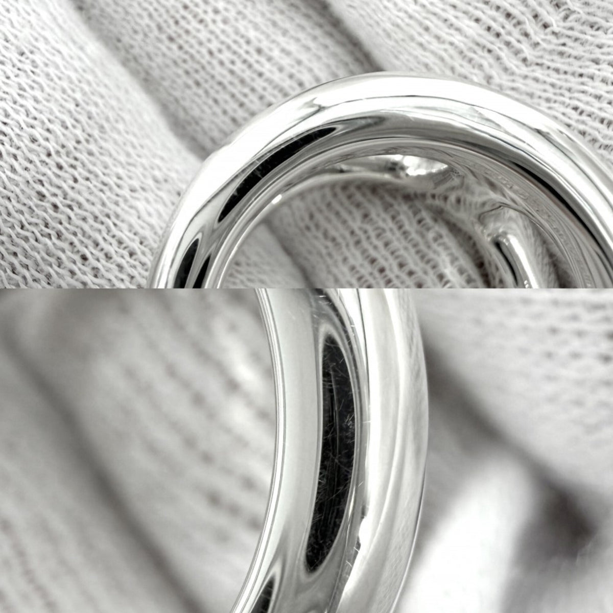Hermes Silver Silver 925 Band Ring (Pre-Owned)