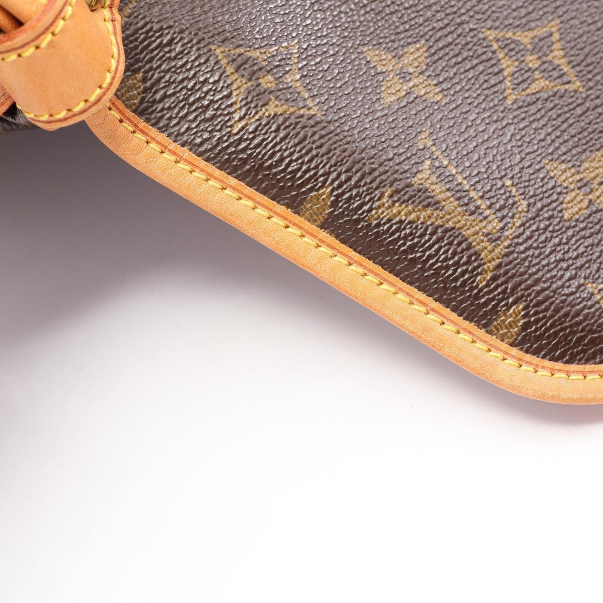 Louis Vuitton Brown Pvc Coated Canvas Leather Handbag Shoulder Bag (Pre-Owned)