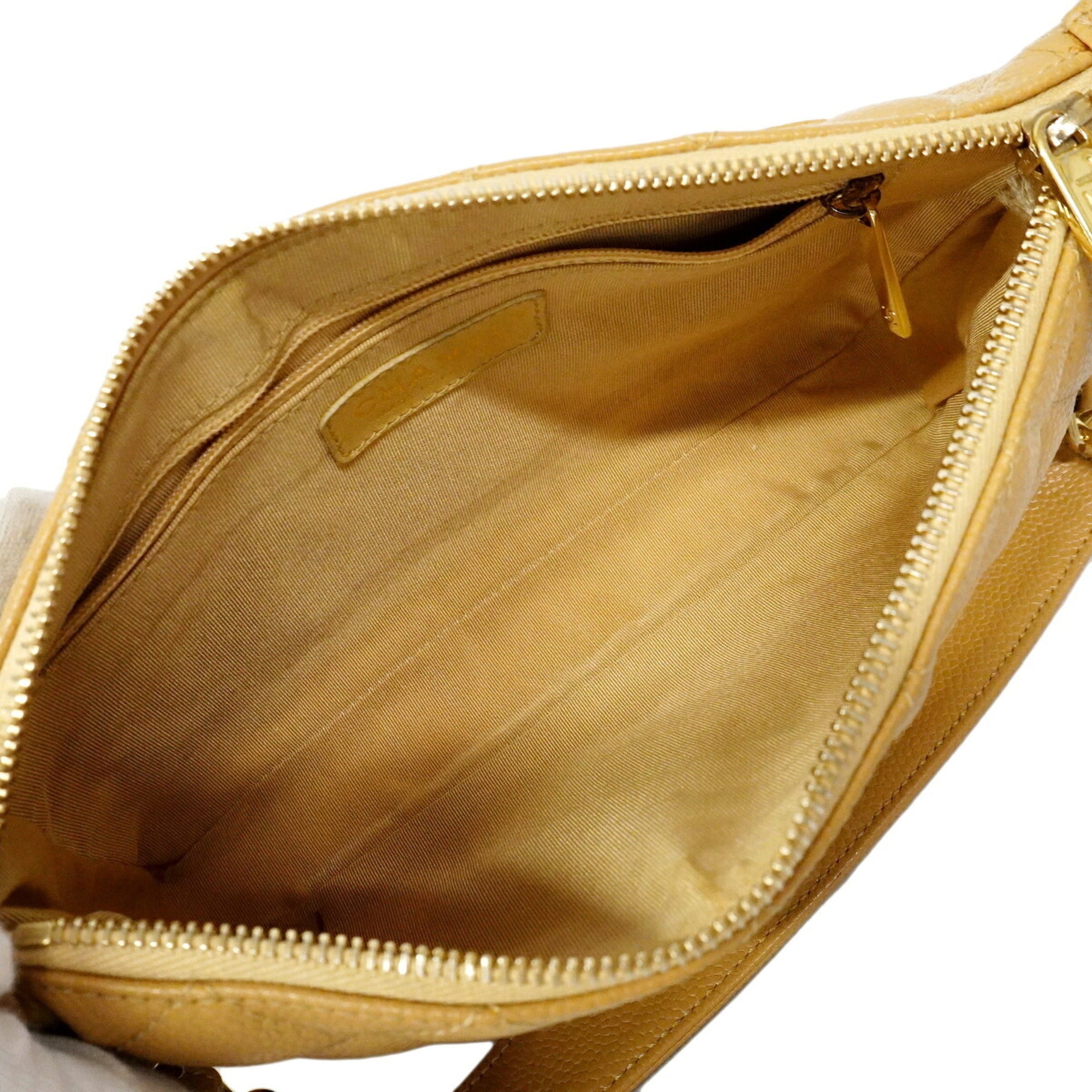 Chanel Brown Grained Calfskin Shoulder Bag (Pre-Owned)