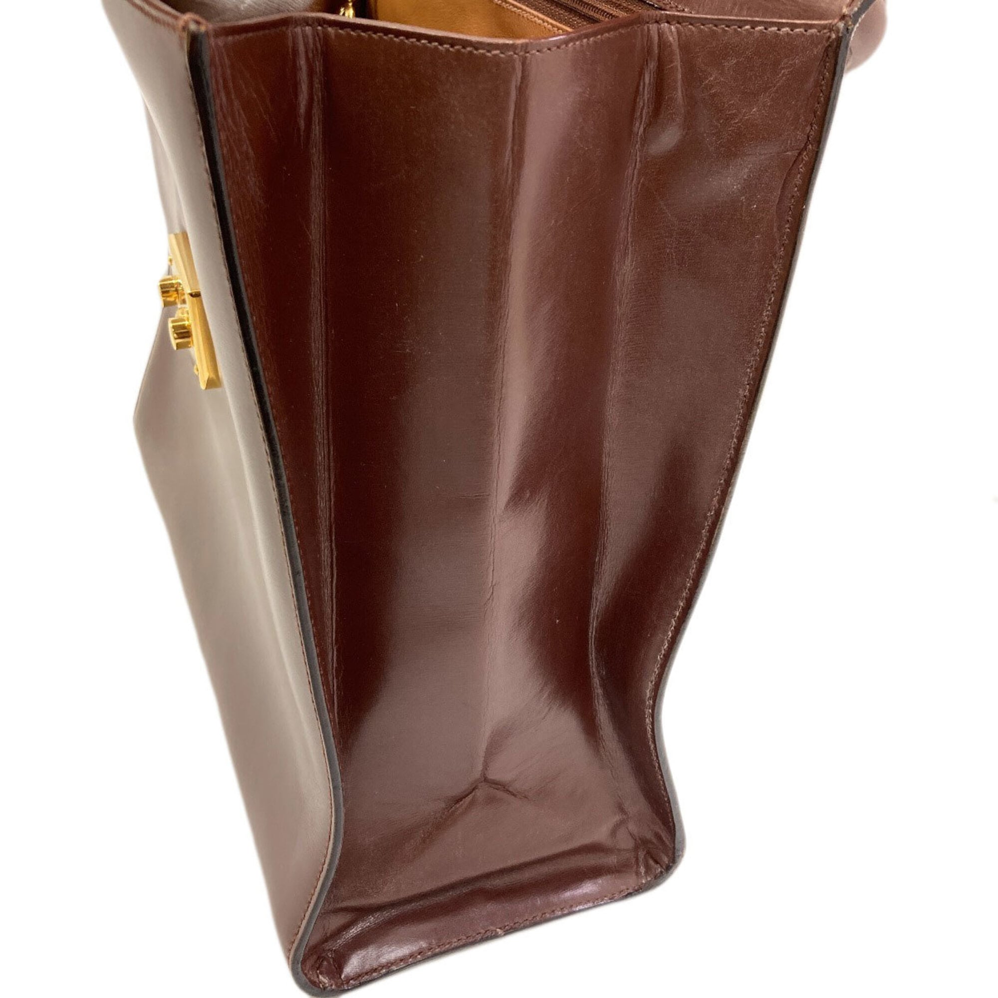 Gucci Brown Leather Handbag (Pre-Owned)