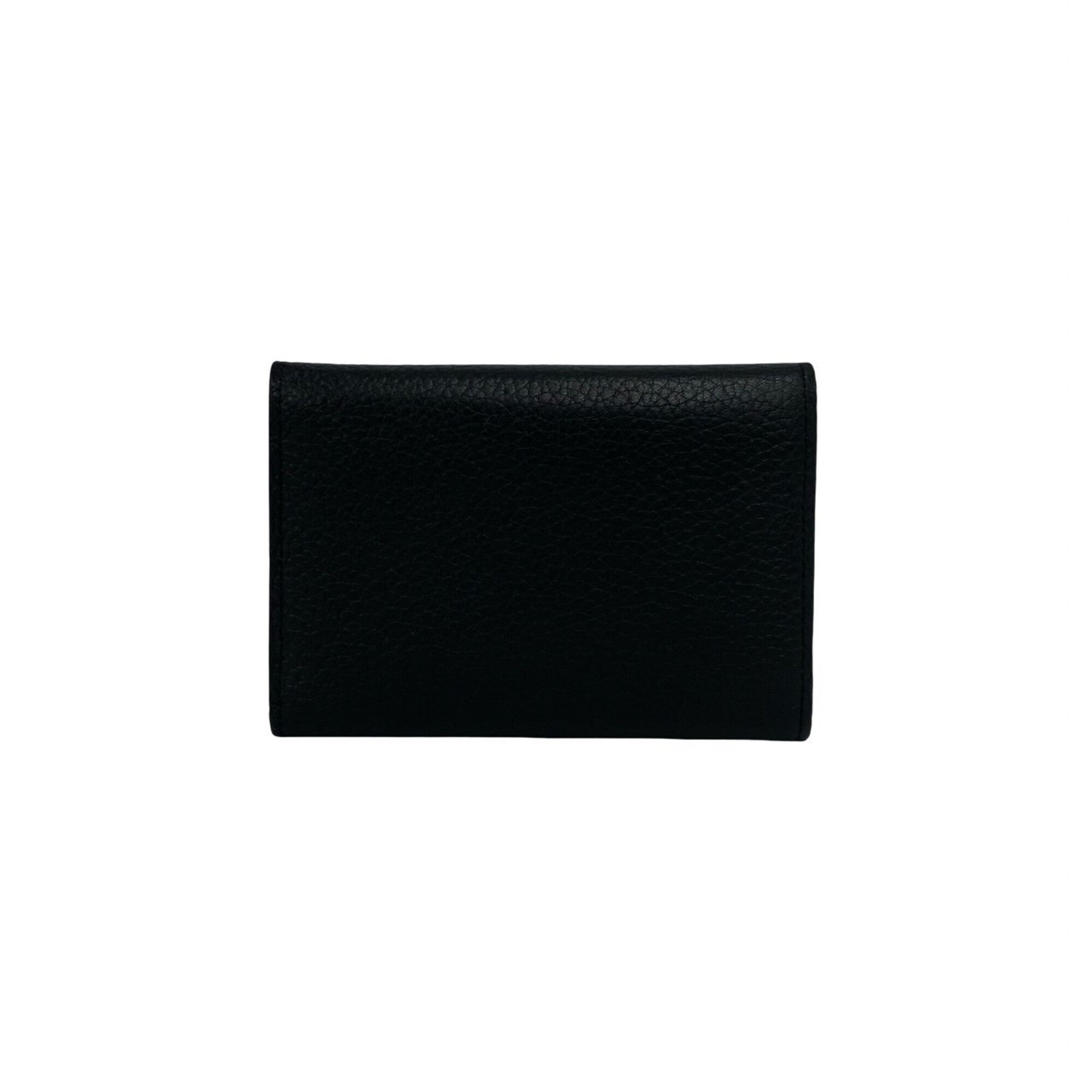 Louis Vuitton Black Leather Wallet (Tri-Fold) (Pre-Owned)