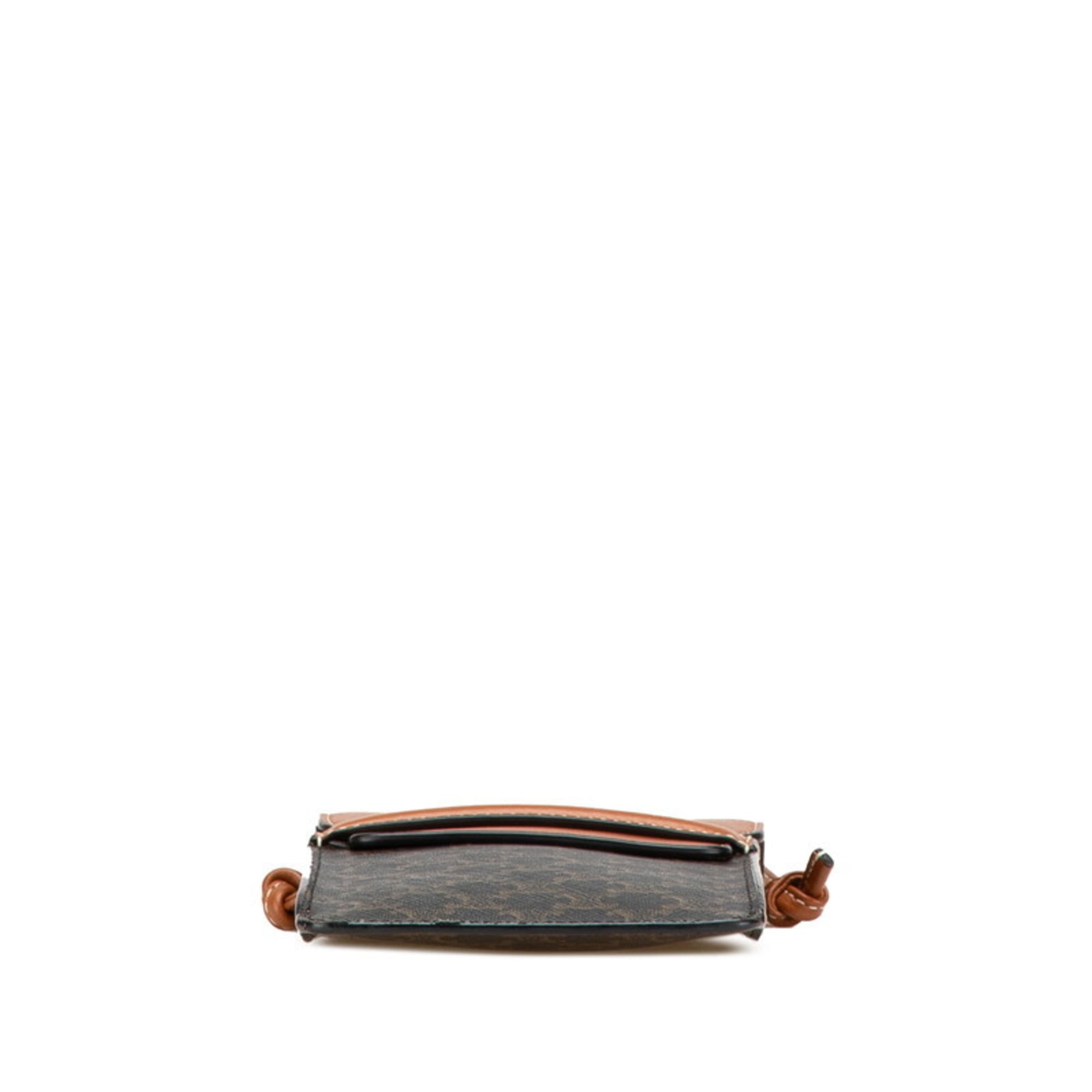 Celine Black Brown Leather Pvc Shoulder Bag (Pre-Owned)