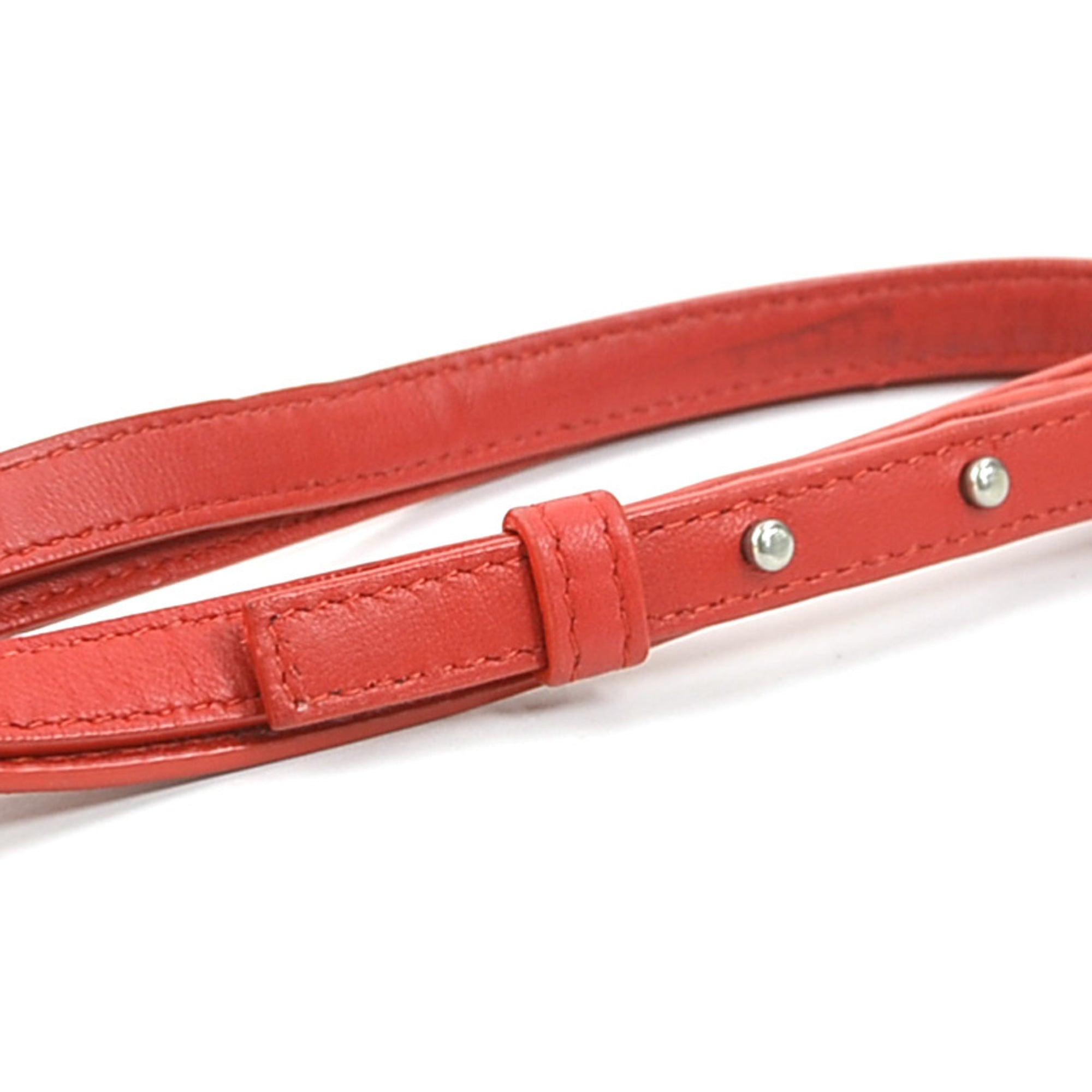 Bottega Veneta Red Color Leather Shoulder Bag (Pre-Owned)