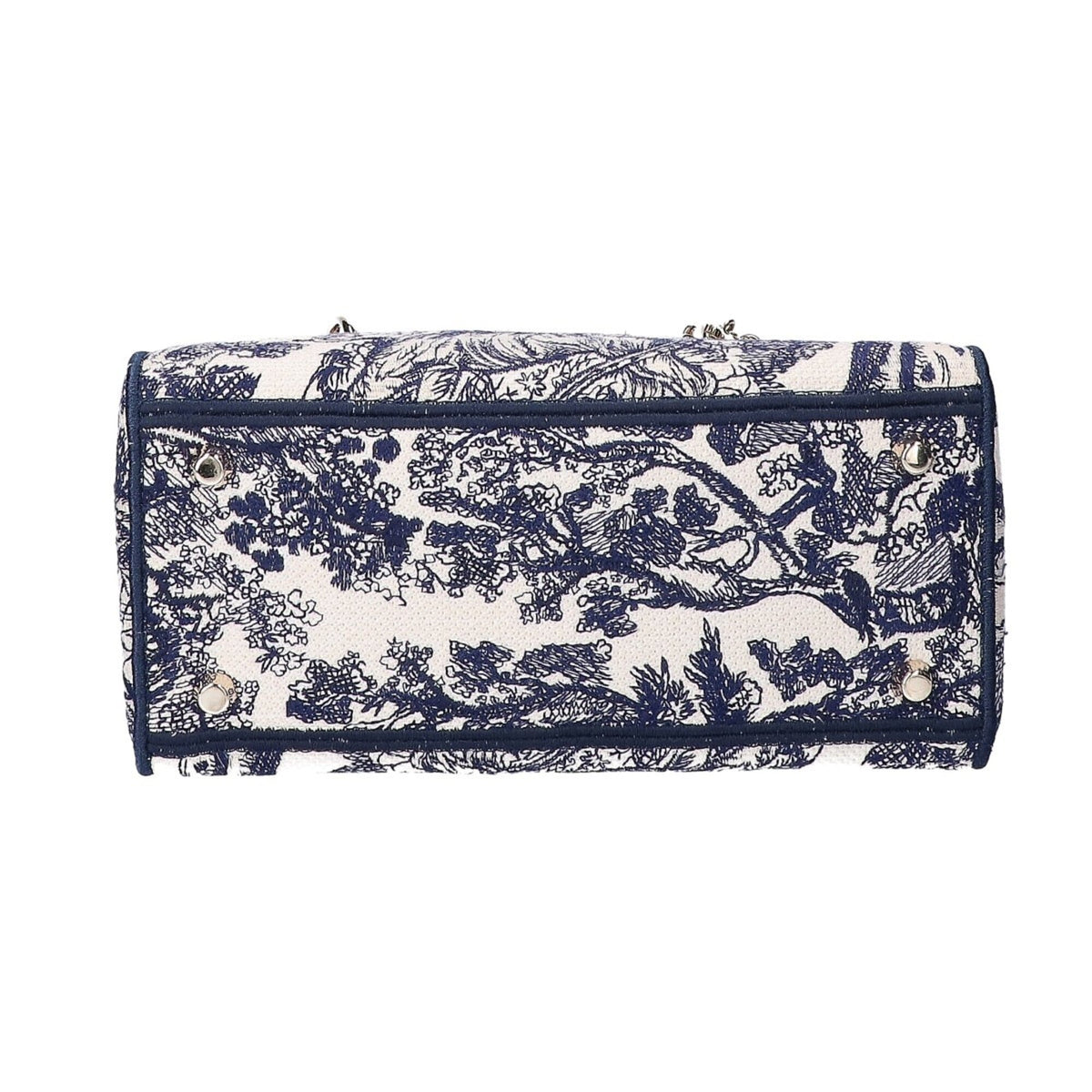 Christian Dior Blue Cotton Handbag Shoulder Bag (Pre-Owned)