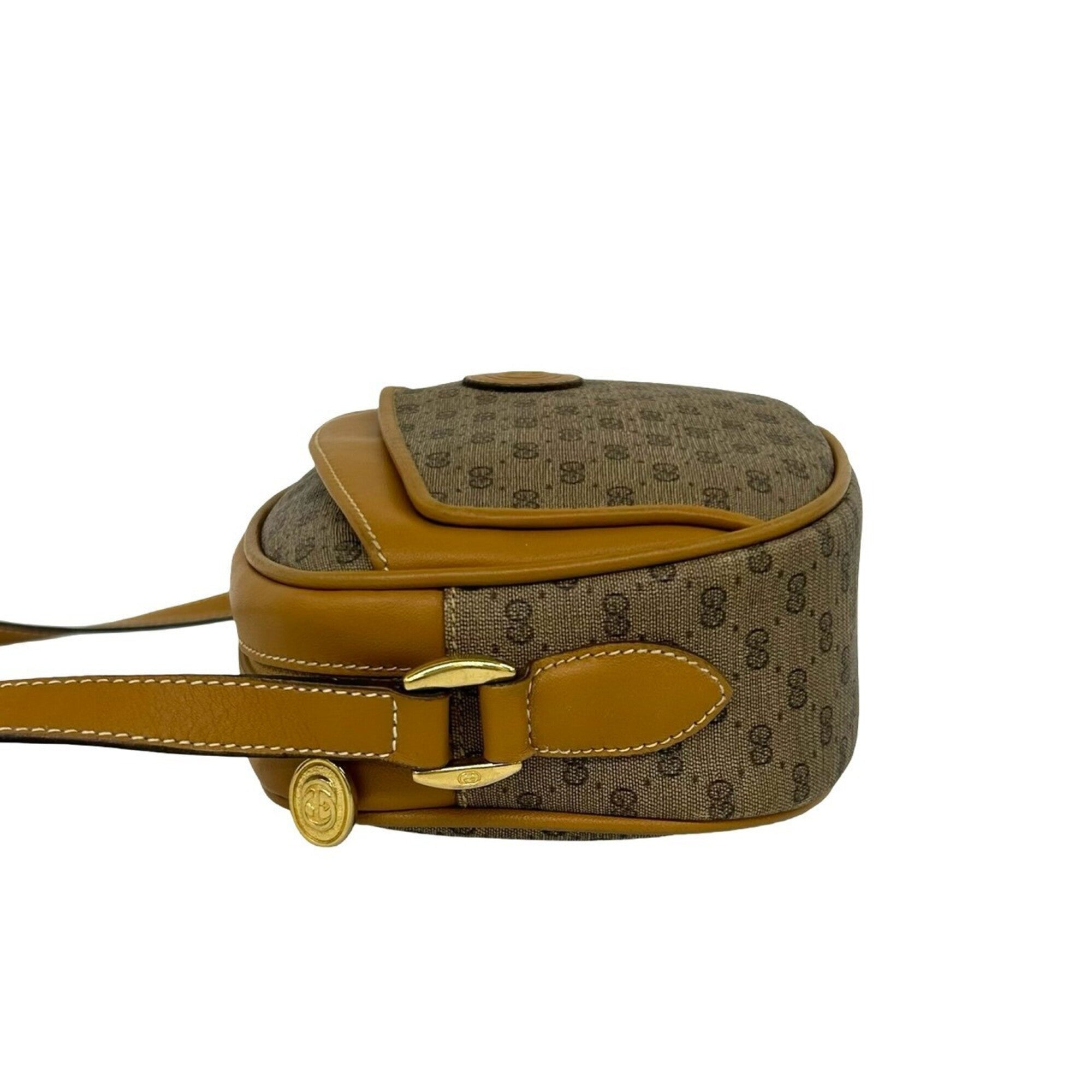 Gucci Brown Leather Pvc Pochette Shoulder Bag (Pre-Owned)