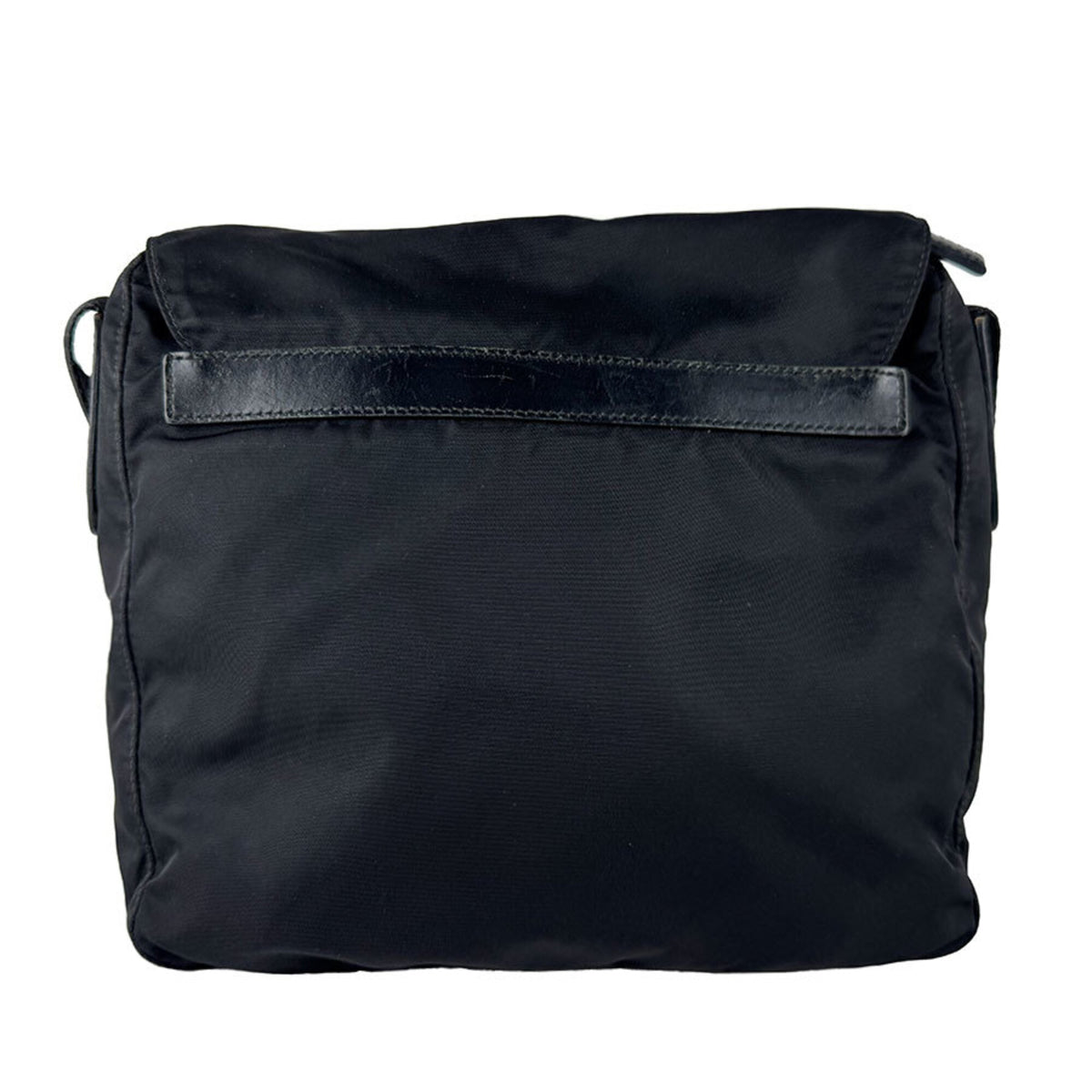 Prada Black Nylon Leather Shoulder Bag (Pre-Owned)