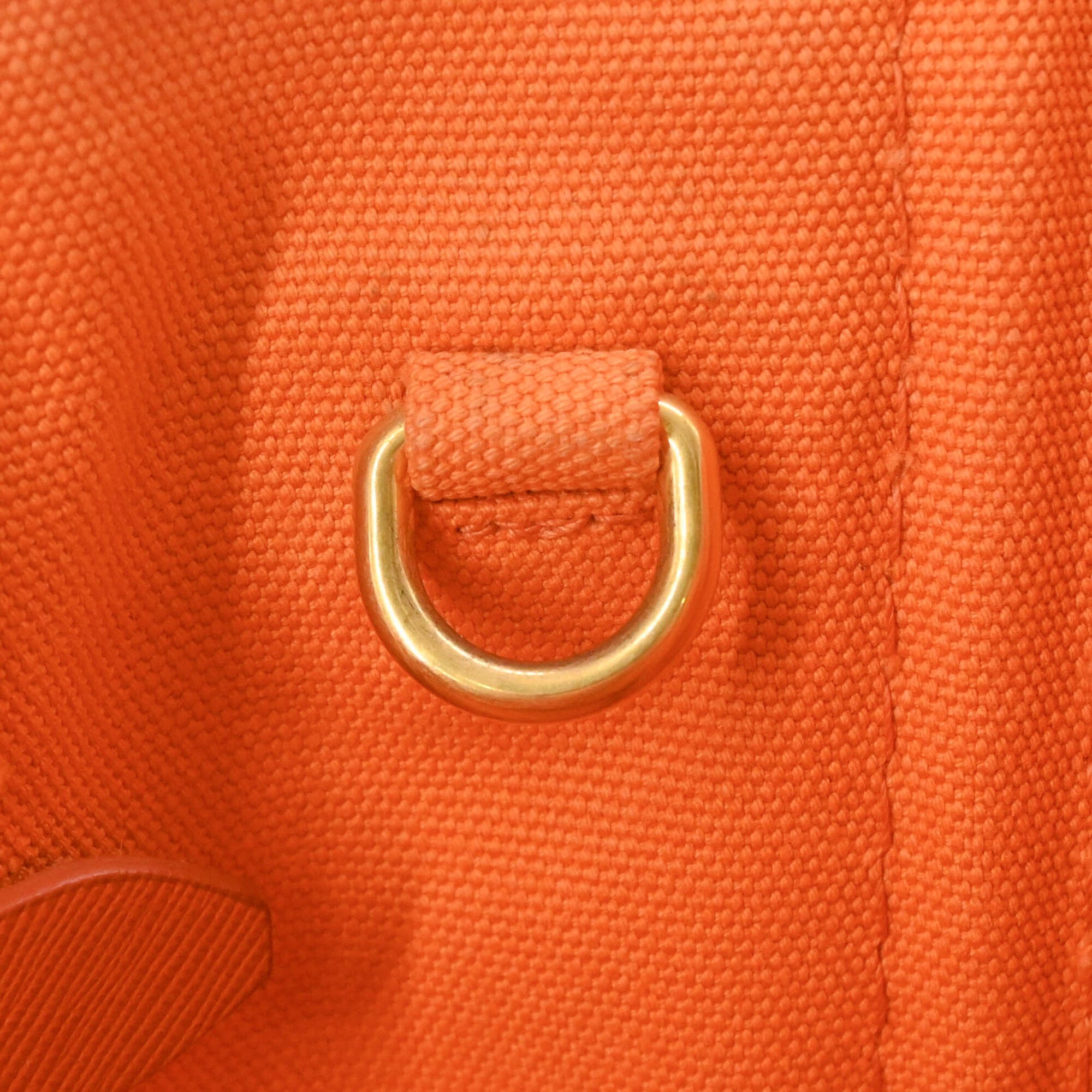 Prada Orange Canvas Handbag Shoulder Bag Tote Bag (Pre-Owned)
