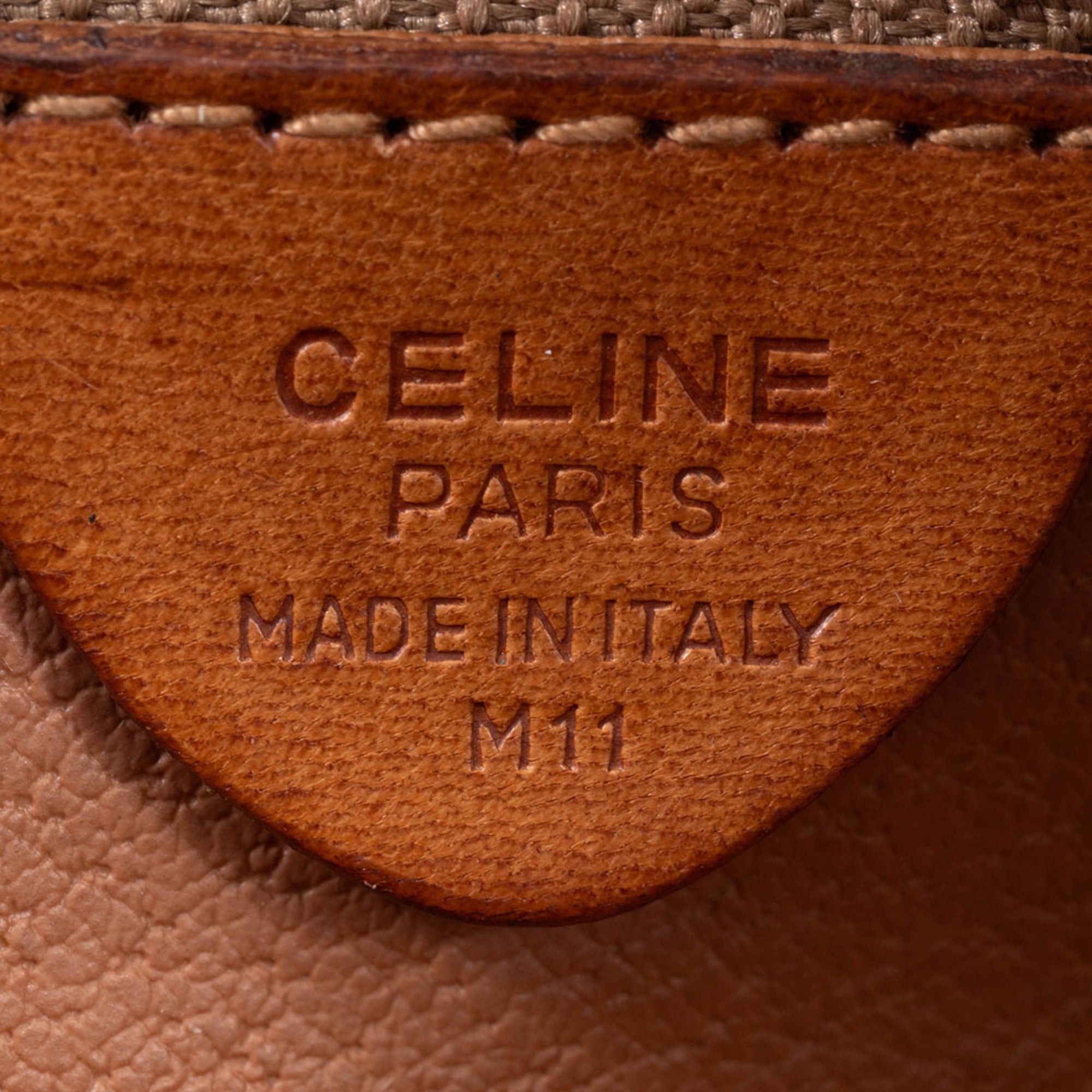 Celine Macadam Beige Brown Leather Pvc Shoulder Bag (Pre-Owned)