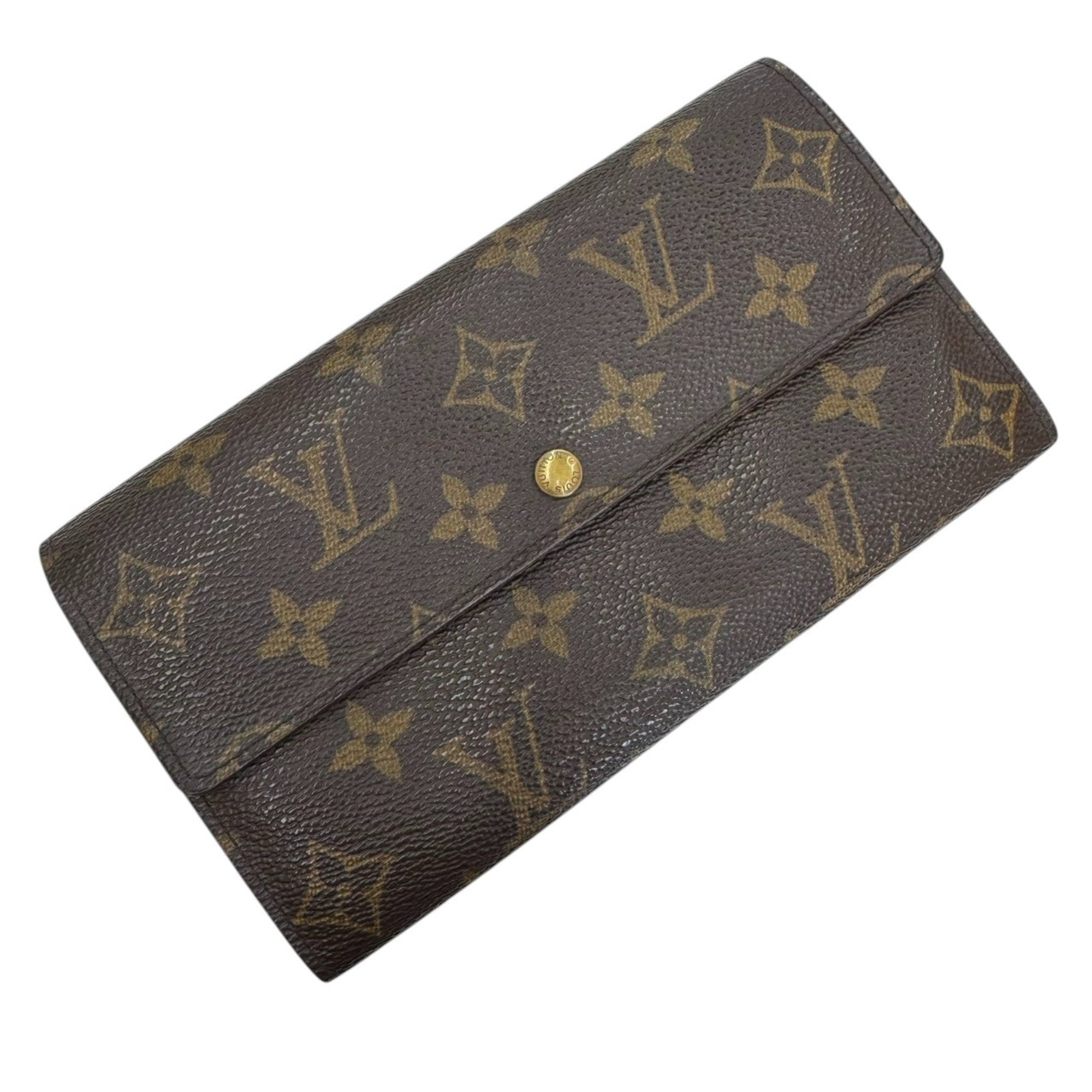 Louis Vuitton Brown Monogram Long Wallet (Bi-Fold) (Pre-Owned)