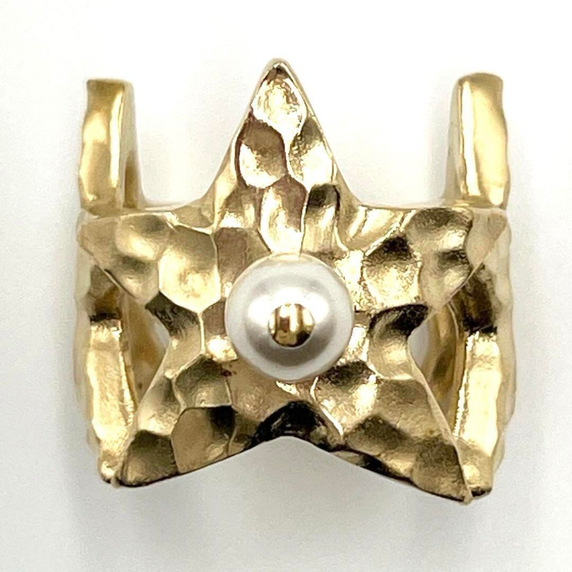 Christian Dior Gold Metal Band Ring (Pre-Owned)