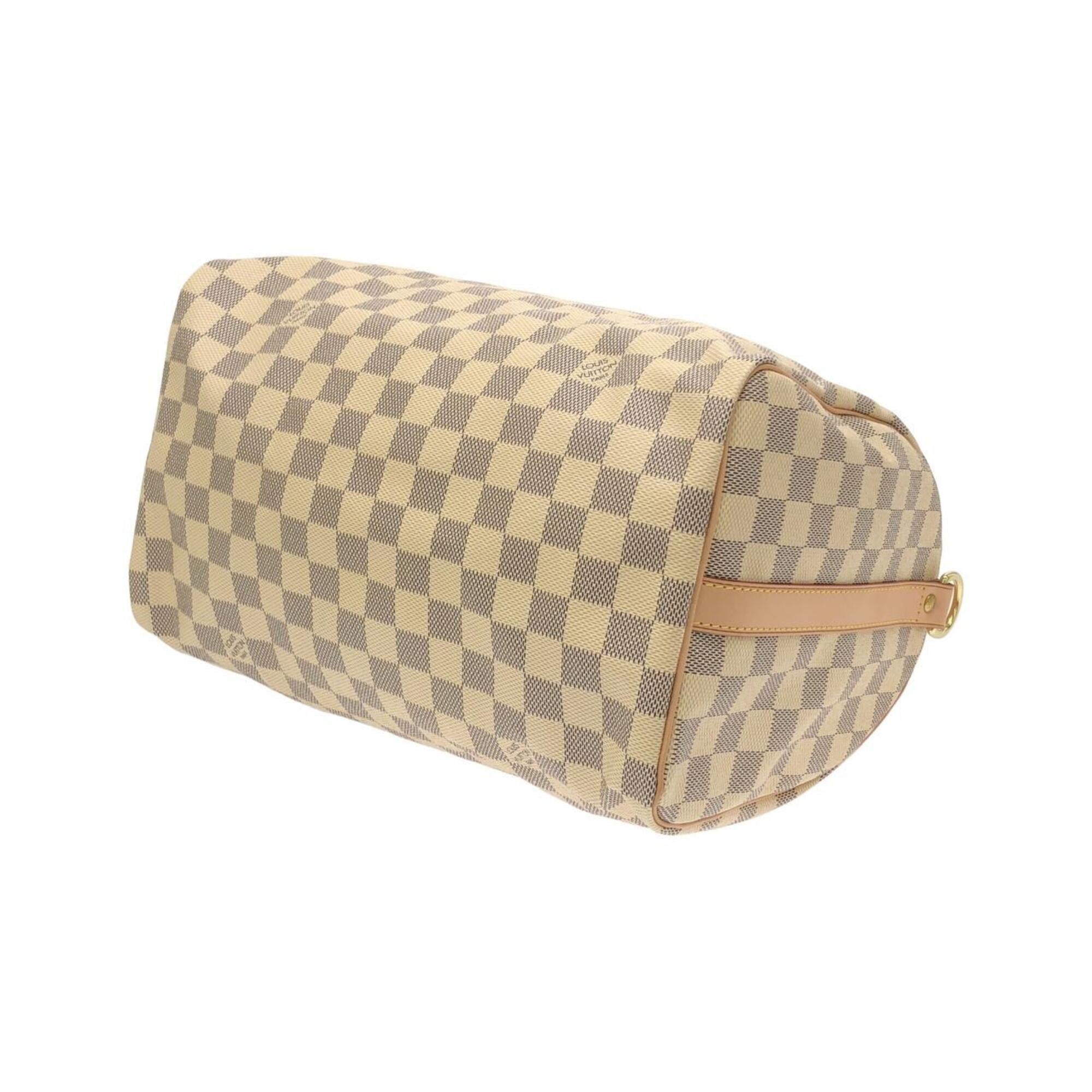 Louis Vuitton Azur Damier Azur Damier Azur Coated Canvas Boston Bag (Pre-Owned)