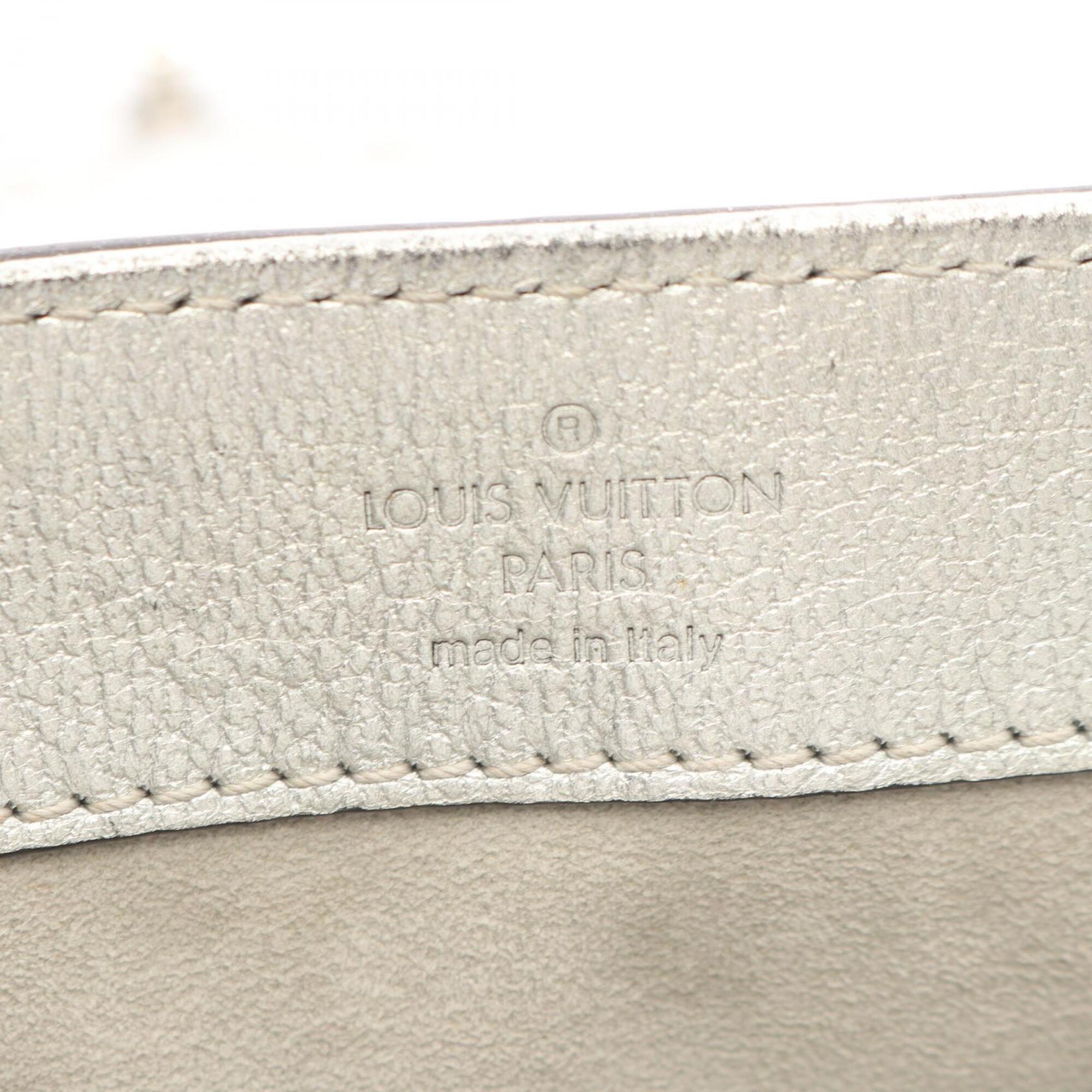 Louis Vuitton Silver Leather Handbag Shoulder Bag (Pre-Owned)