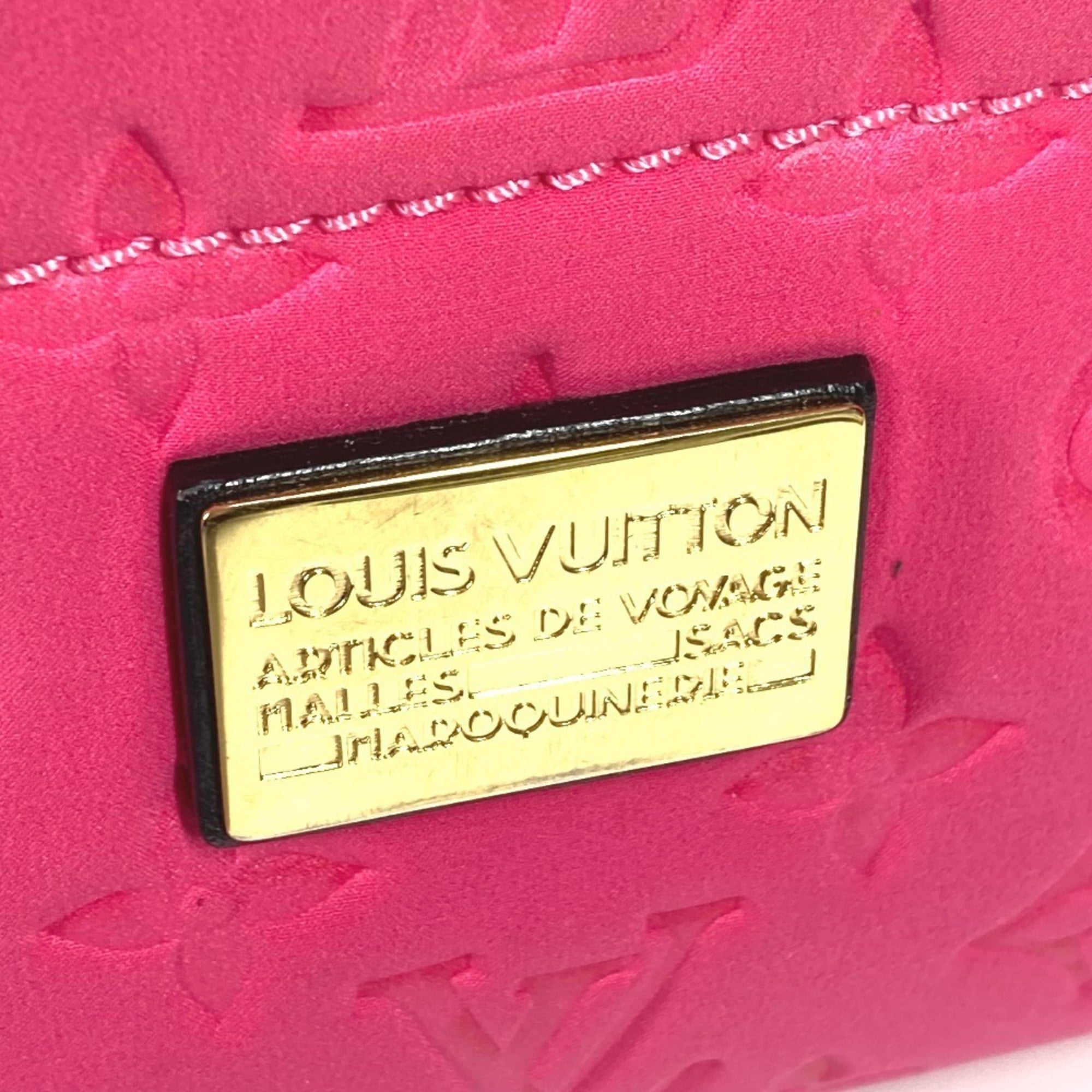 Louis Vuitton Black Galle Monogram Pink Monogram Clutch Bag Pouch (Pre-Owned)