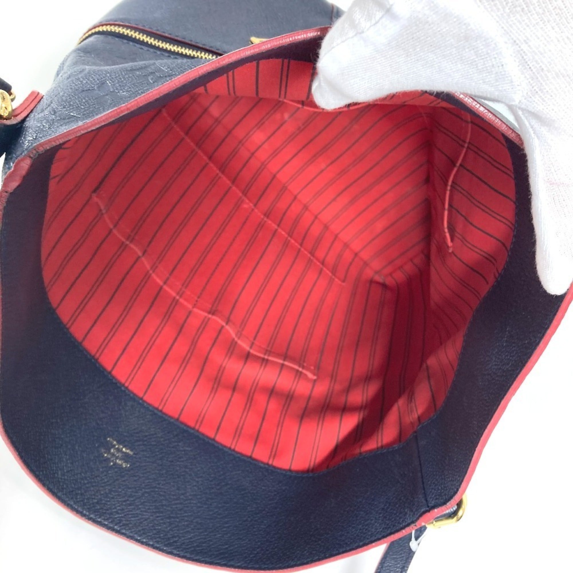 Louis Vuitton Marine Rouge Navy Monogram Empreinte Leather Shoulder Bag Tote Bag (Pre-Owned)