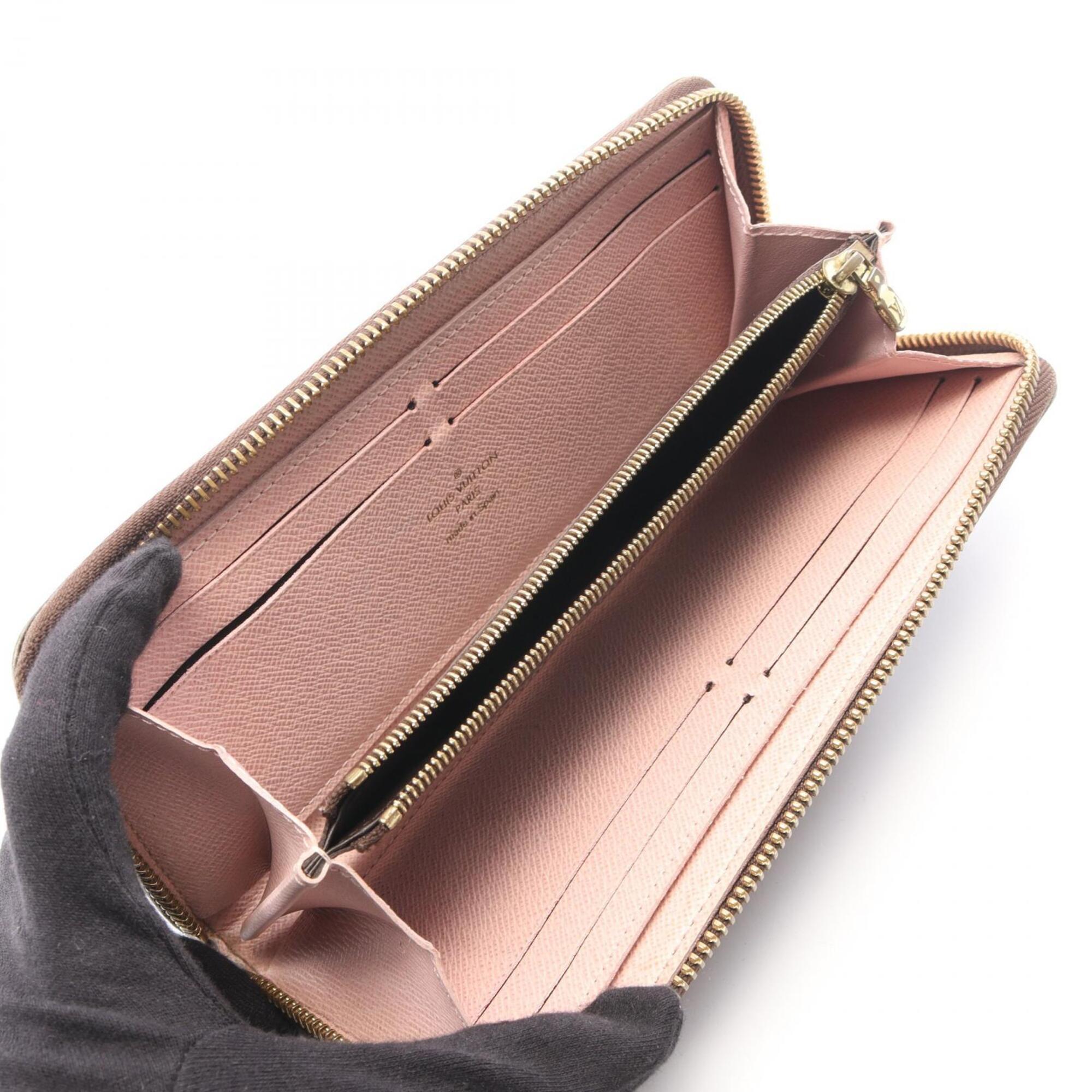 Louis Vuitton Brown Pink Pvc Leather Long Wallet (Bi-Fold) (Pre-Owned)